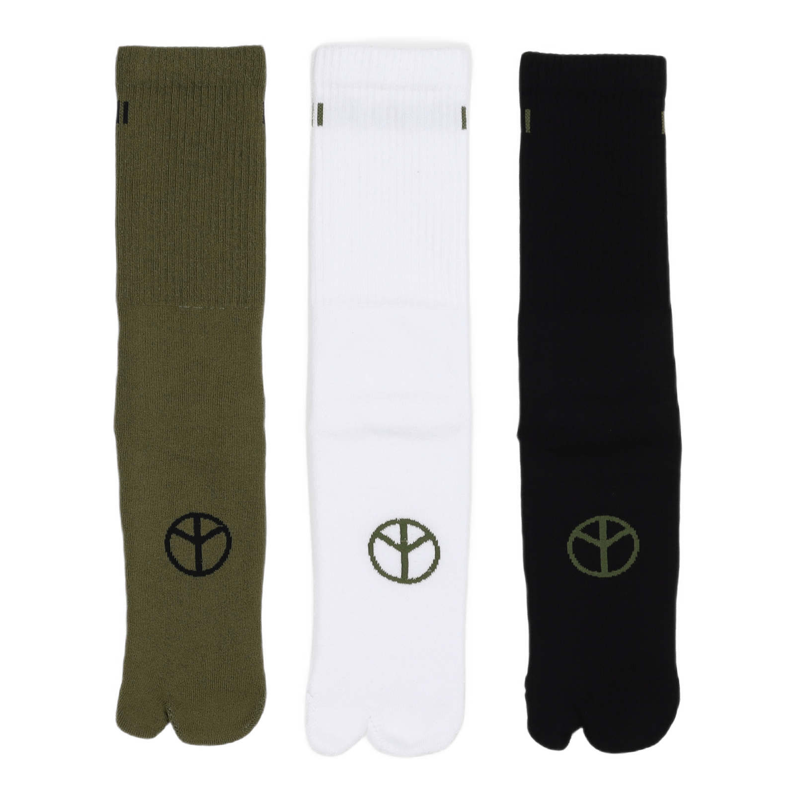 9 Miltype Peace Tabi Sports So White/black/olive