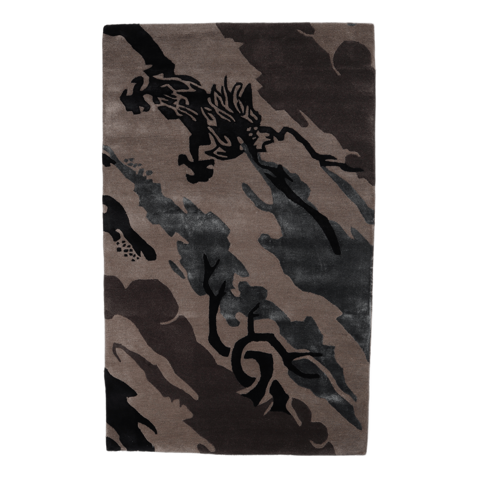 Camo Rug Hand-tufted Wool Night