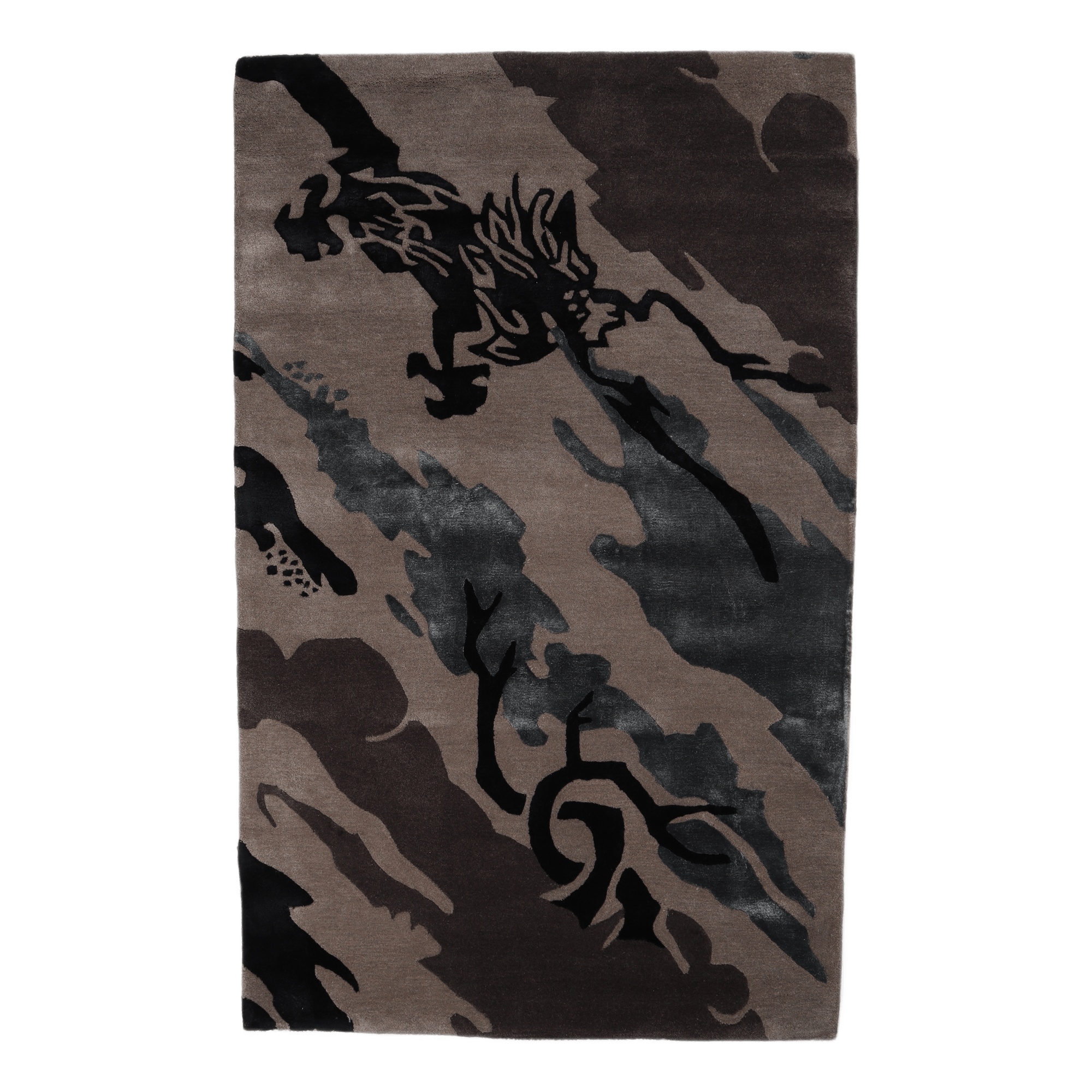 Camo Rug Hand-tufted Wool Night