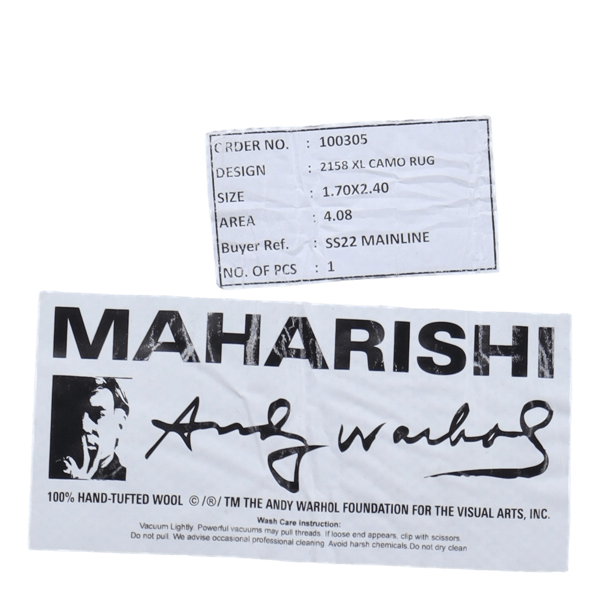 Xl Camo Rug Hand-tufted Wool Woodland