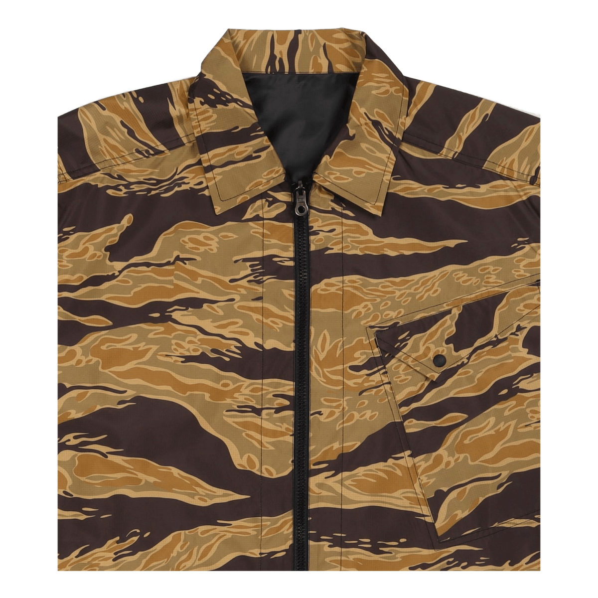 Camo Reversible Packaway Shirt Sunbleach Tigerstripe/black
