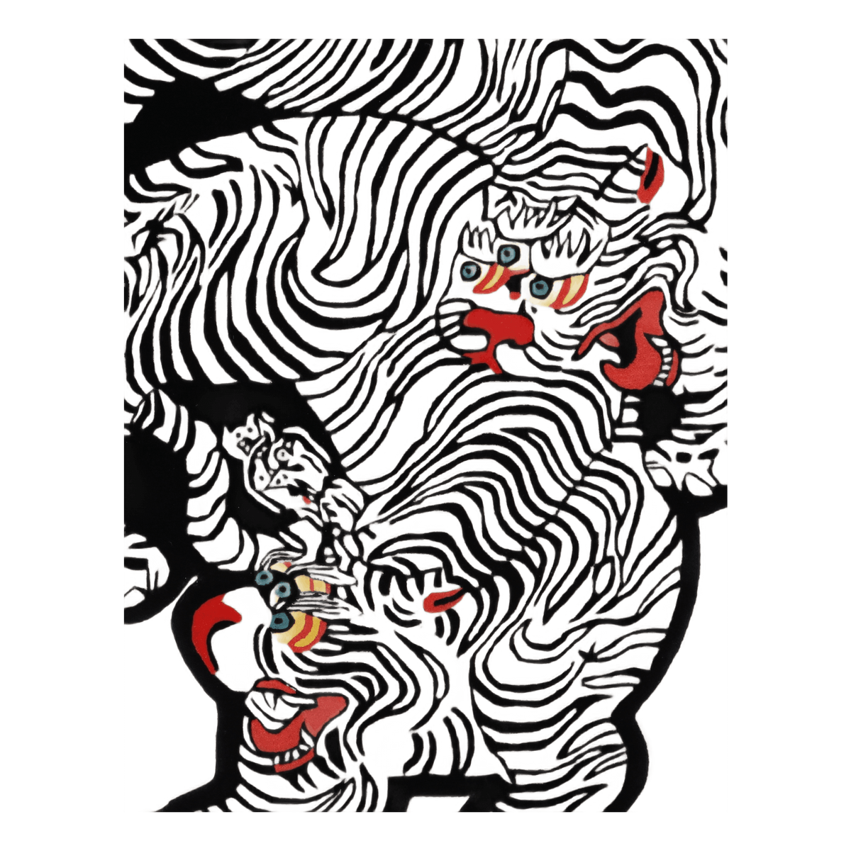 2 Living Tibetan Tiger Rug Han White