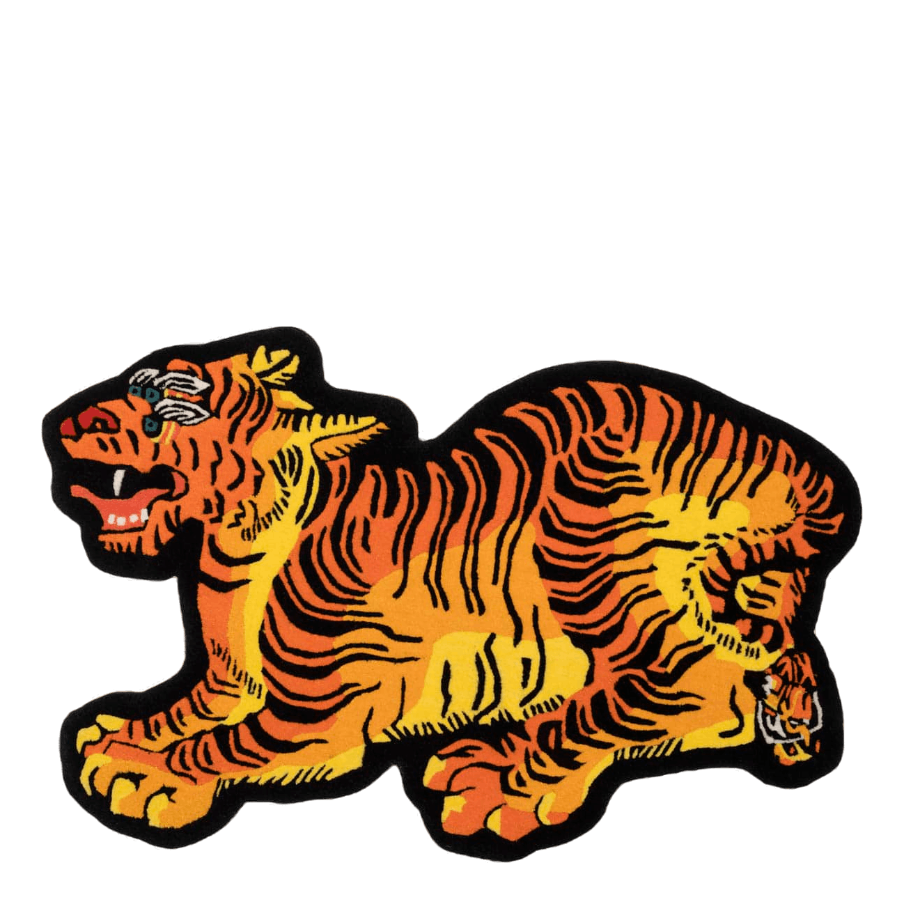 Living Tibetan Tiger Cub Rug H Orange