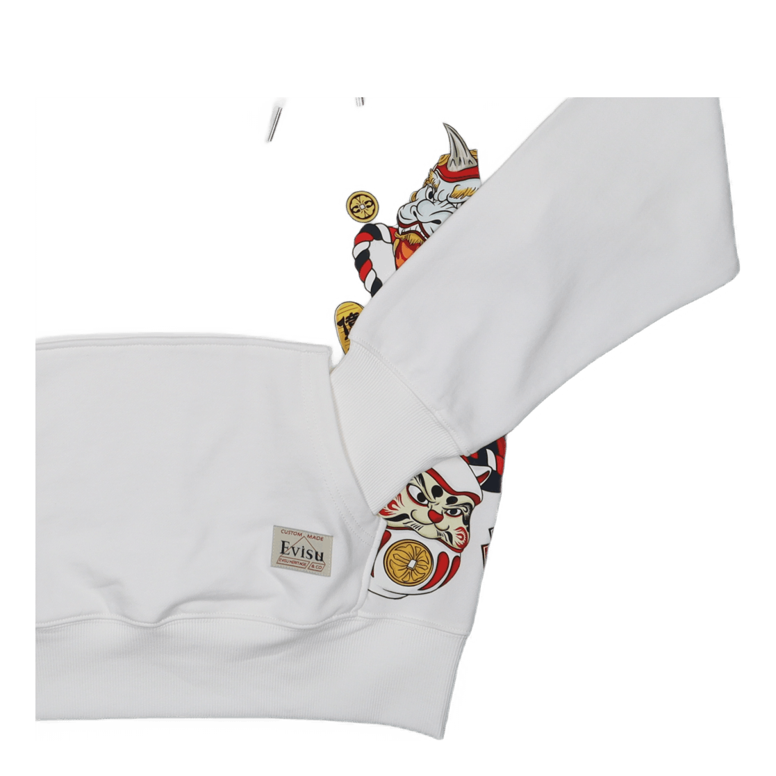 Daruma Buddy Embroidered Hoodi Off White