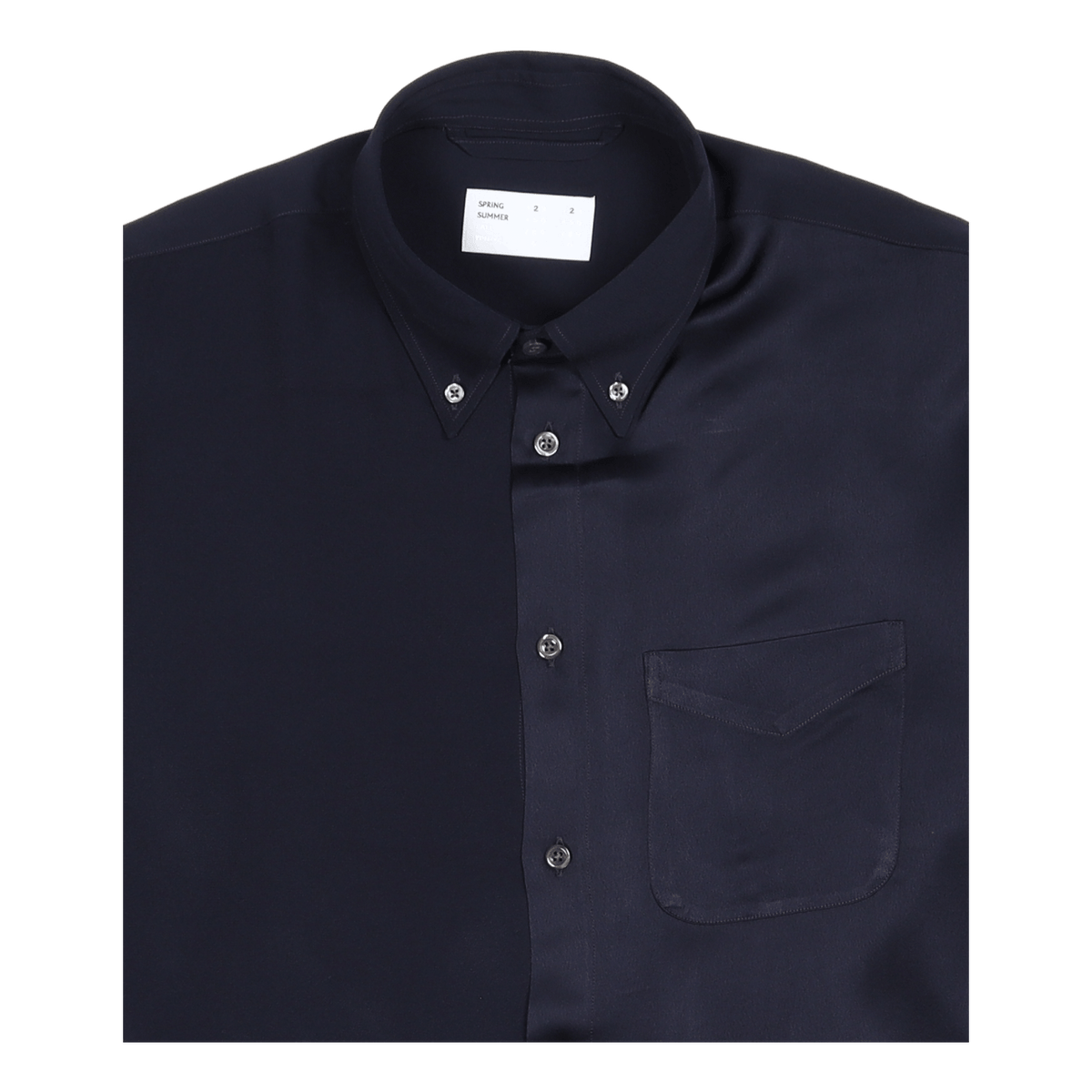 A.bd Shirt Navy Viscose Sateen
