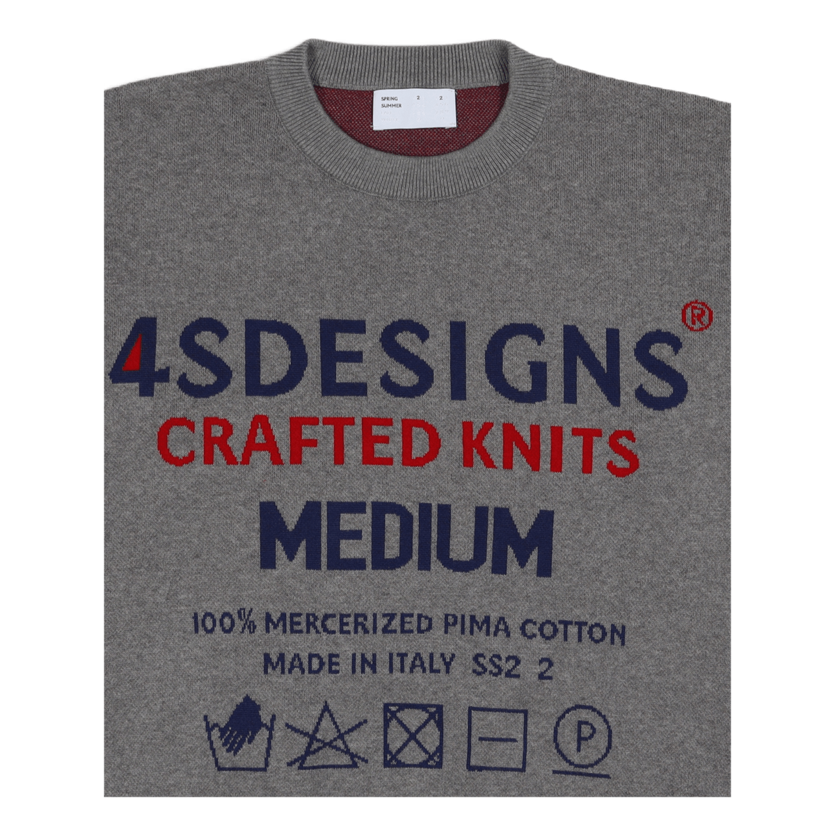 Knit Size-tag Crewneck Grey Wi