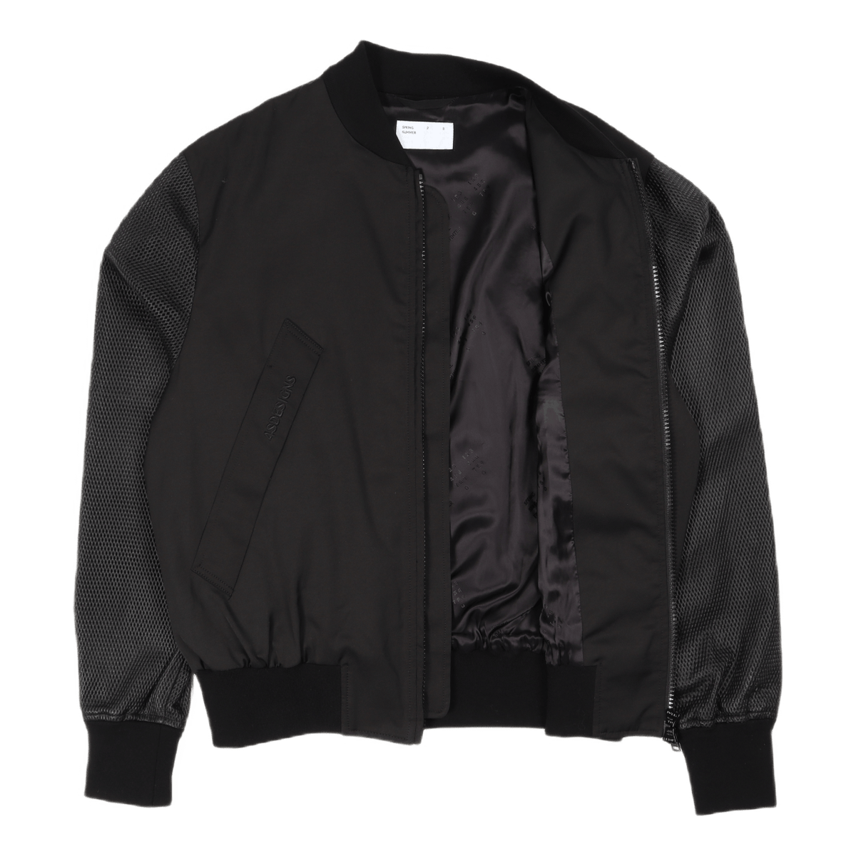 4sd Bomber W/p.leather Sleeves