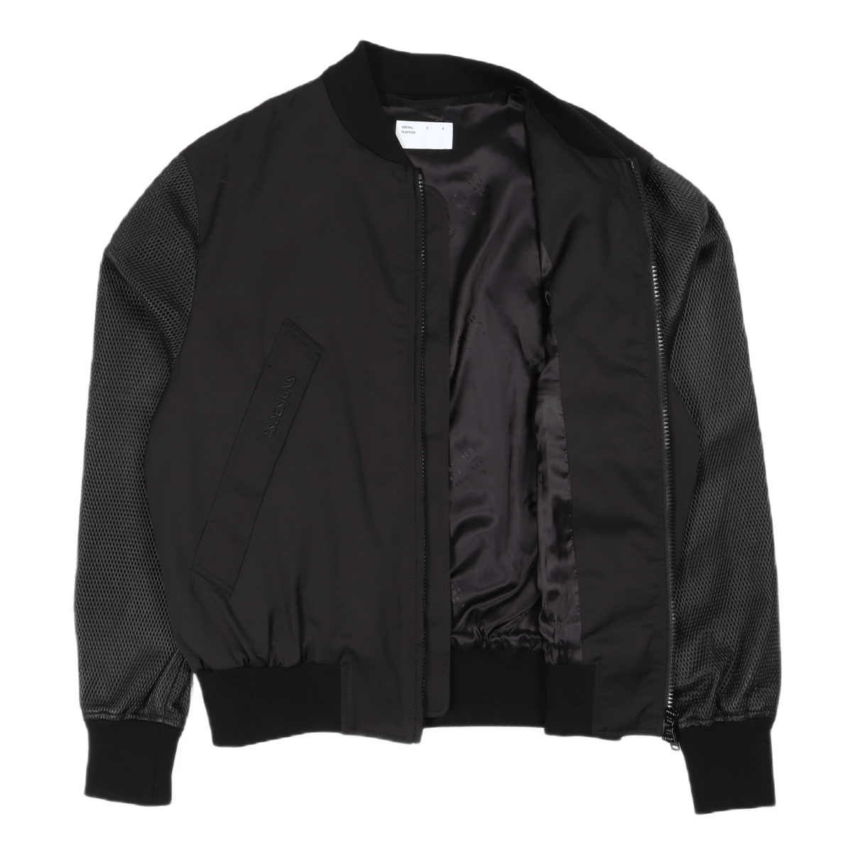 4sd Bomber W/p.leather Sleeves