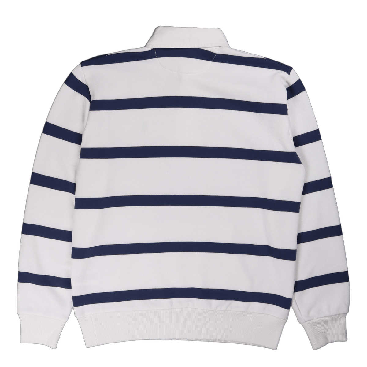 The RL Fleece Striped Rugby White/Light Navy