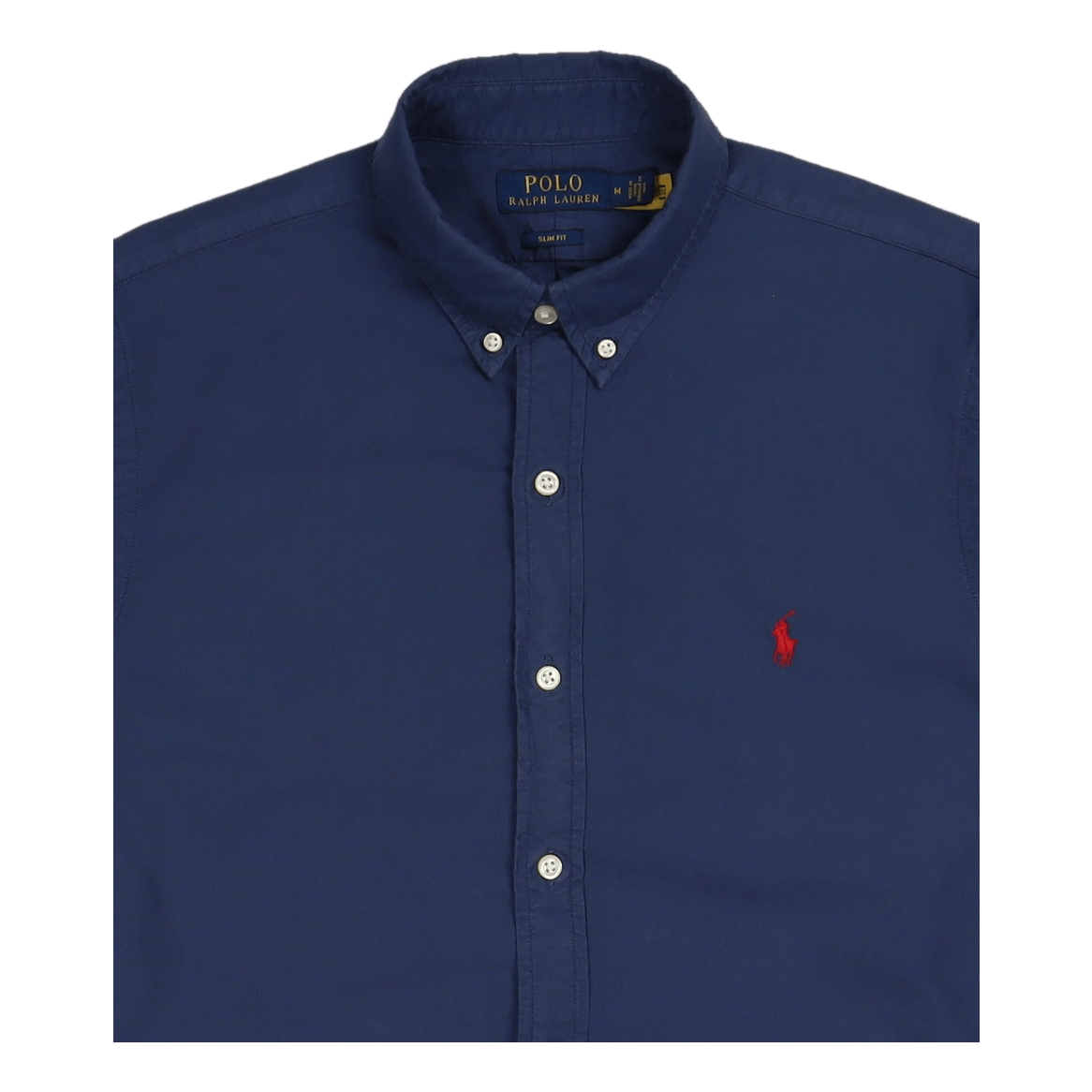 Slim Fit Garment-Dyed Oxford Shirt Light Navy