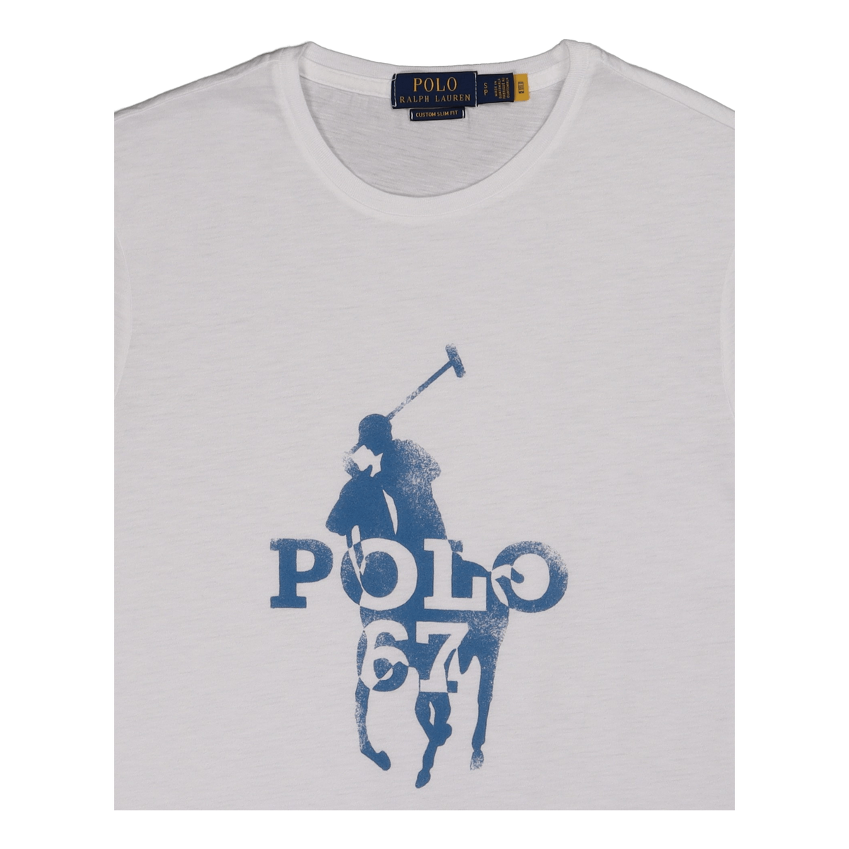 Custom Slim Fit Big Pony Logo T-Shirt White