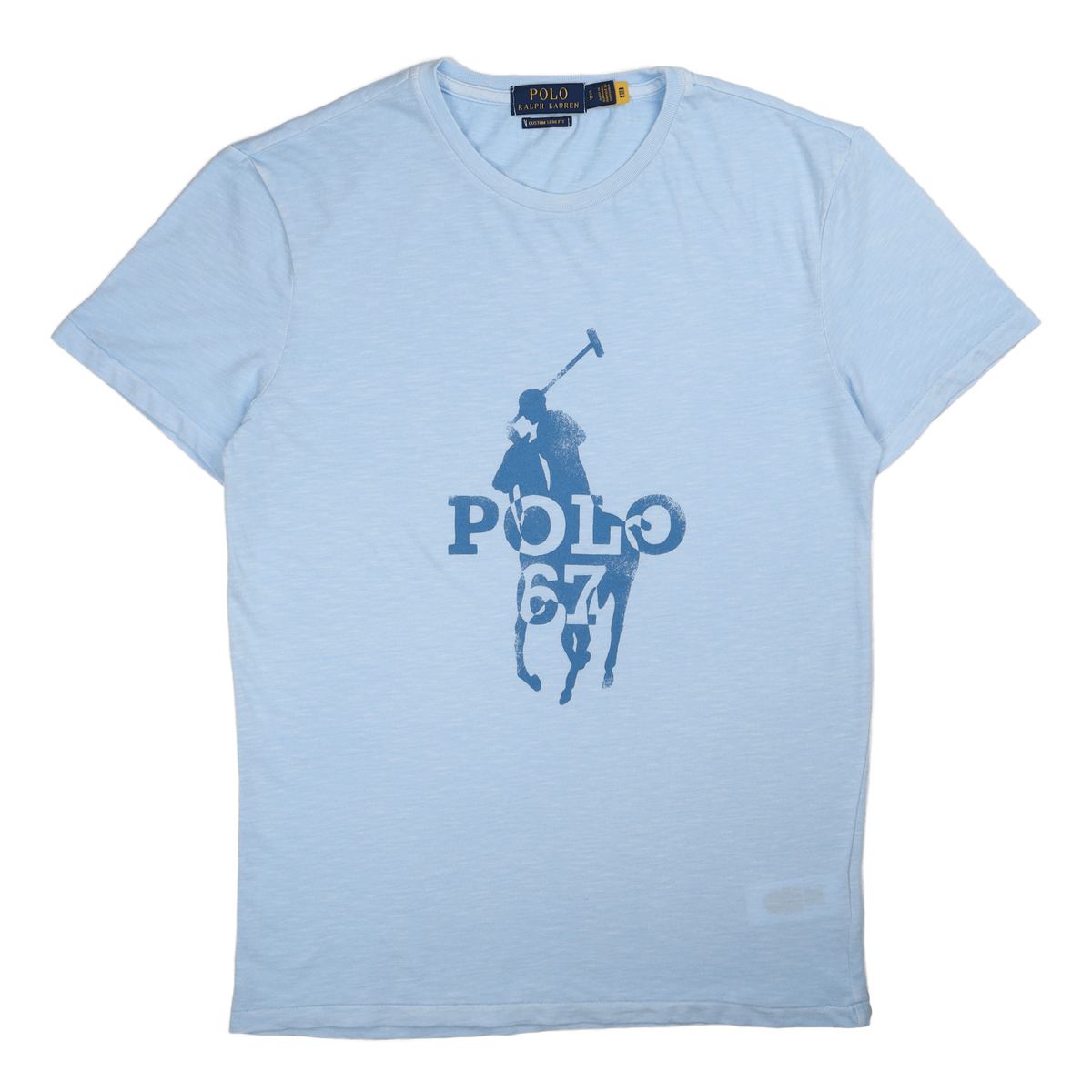 Custom Slim Fit Big Pony Logo T-Shirt Elite Blue