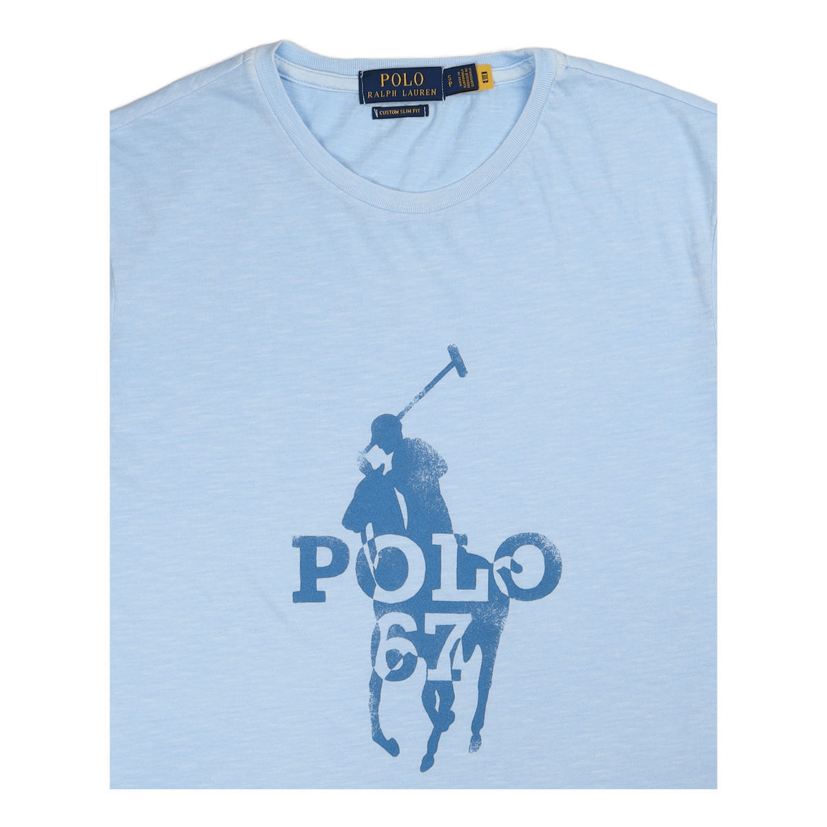 Custom Slim Fit Big Pony Logo T-Shirt Elite Blue