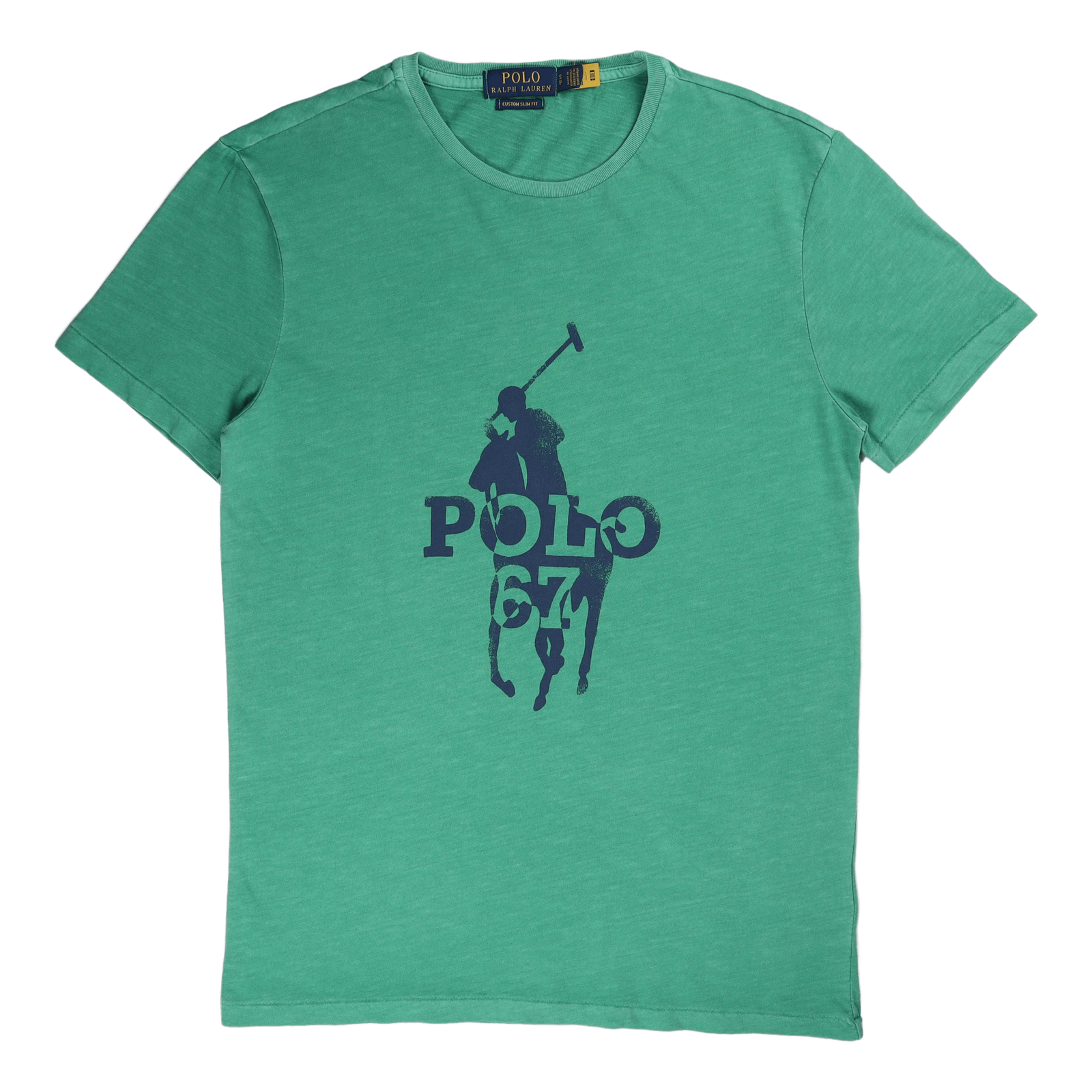 Custom Slim Fit Big Pony Logo T-Shirt Raft Green