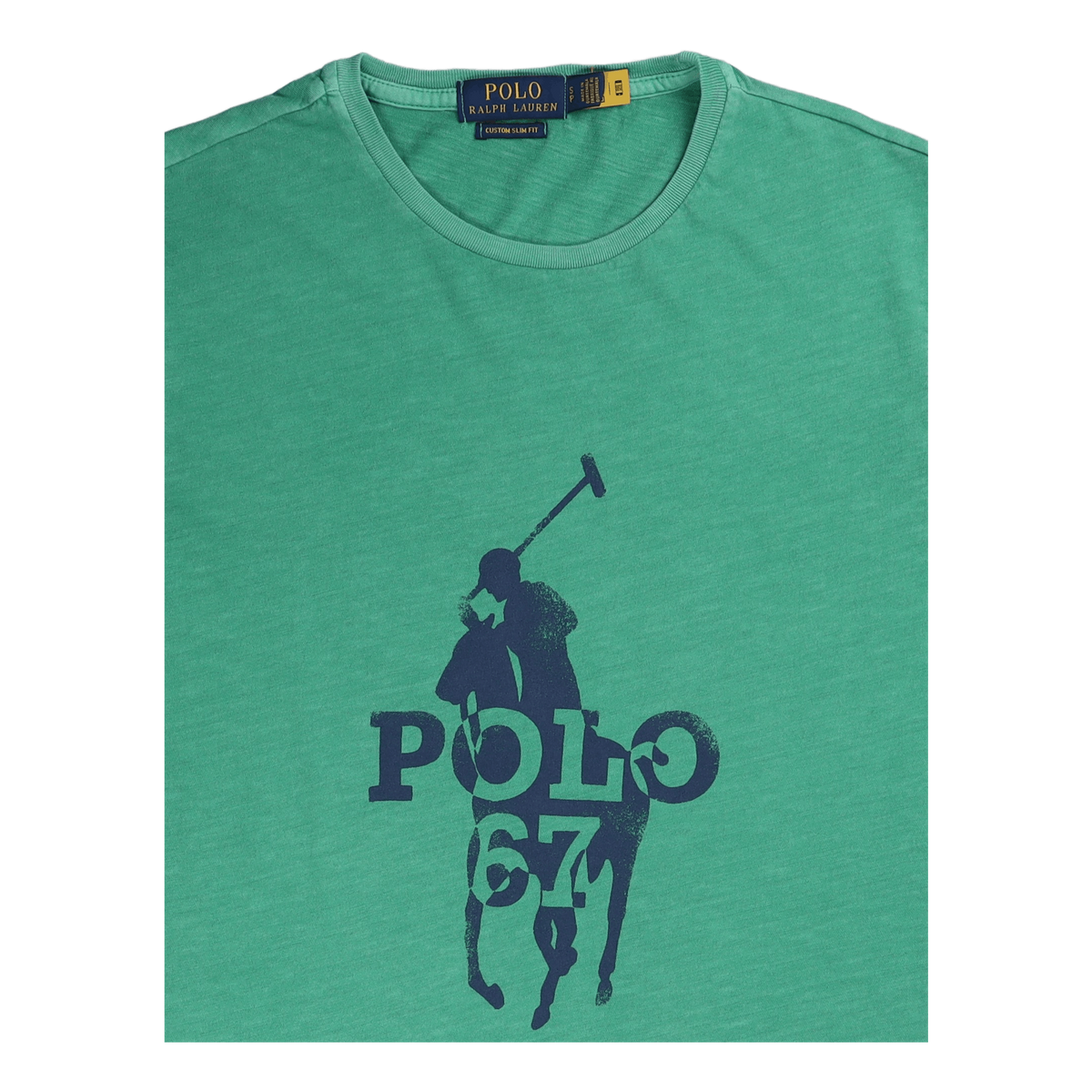 Custom Slim Fit Big Pony Logo T-Shirt Raft Green