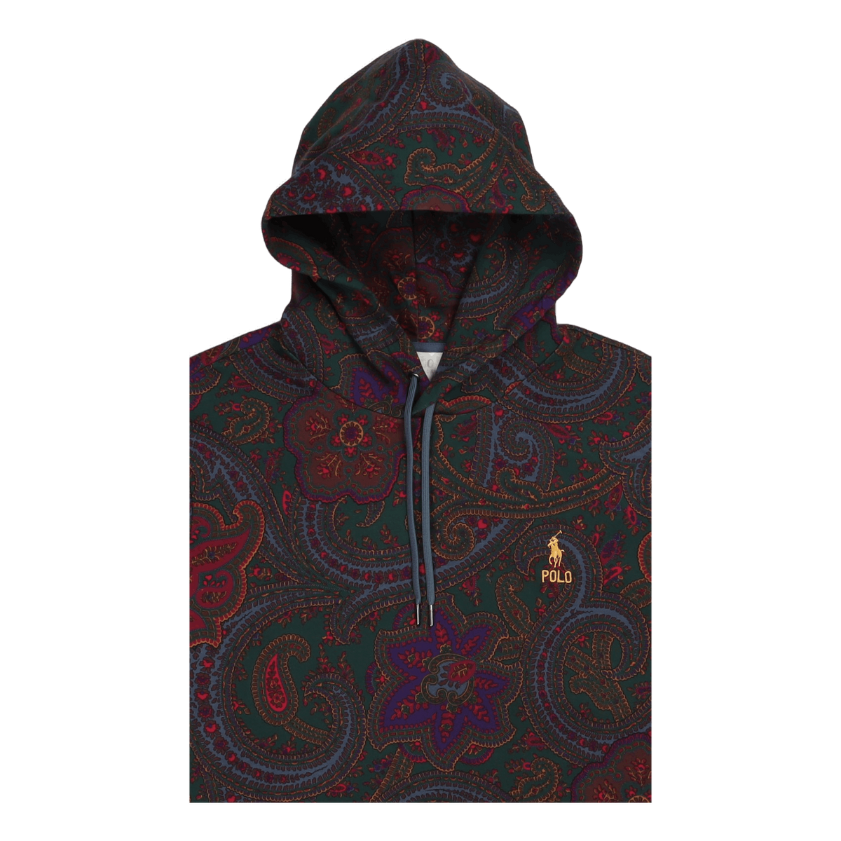 Paisley-Print Double-Knit Hoodie Paisley Print