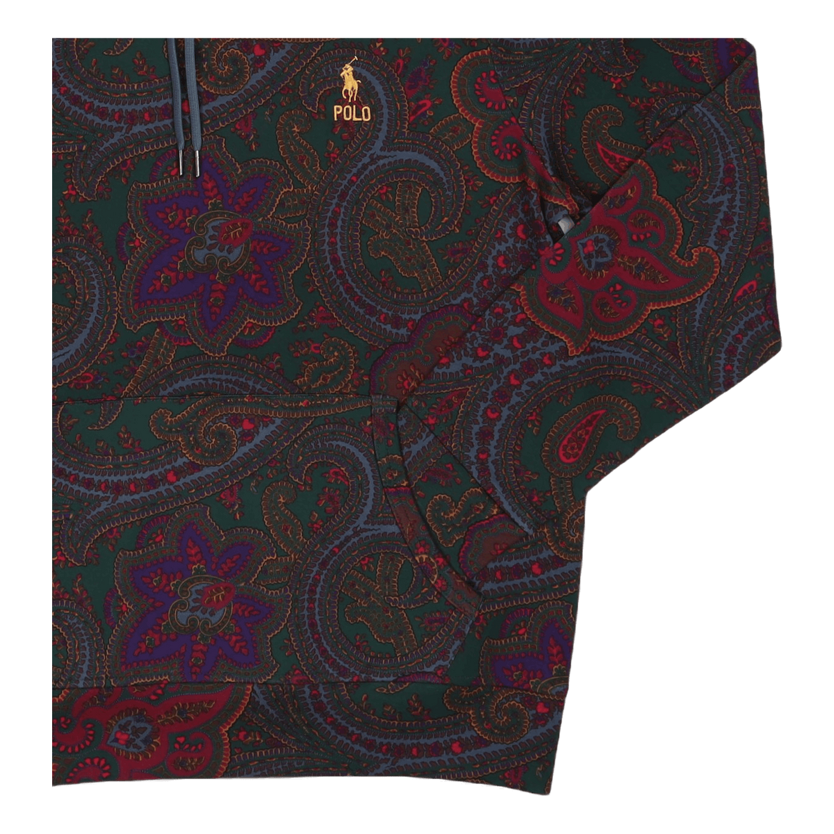 Paisley-Print Double-Knit Hoodie Paisley Print