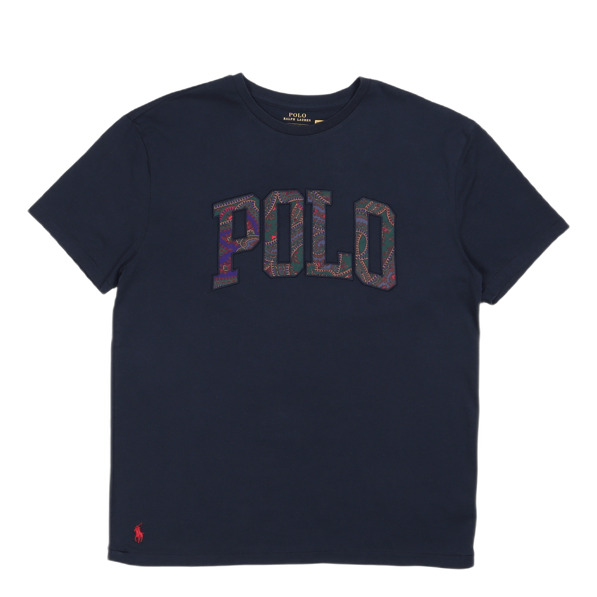 Classic Fit Paisley-Logo Jersey T-Shirt Aviator Navy