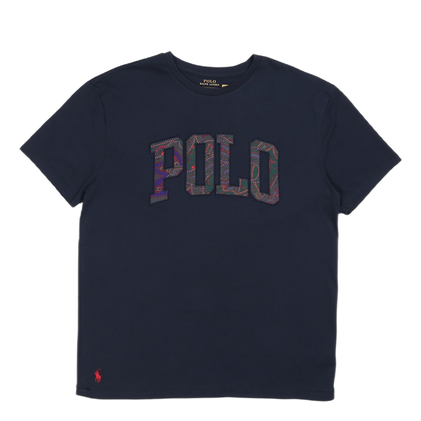 Classic Fit Paisley-Logo Jersey T-Shirt Aviator Navy