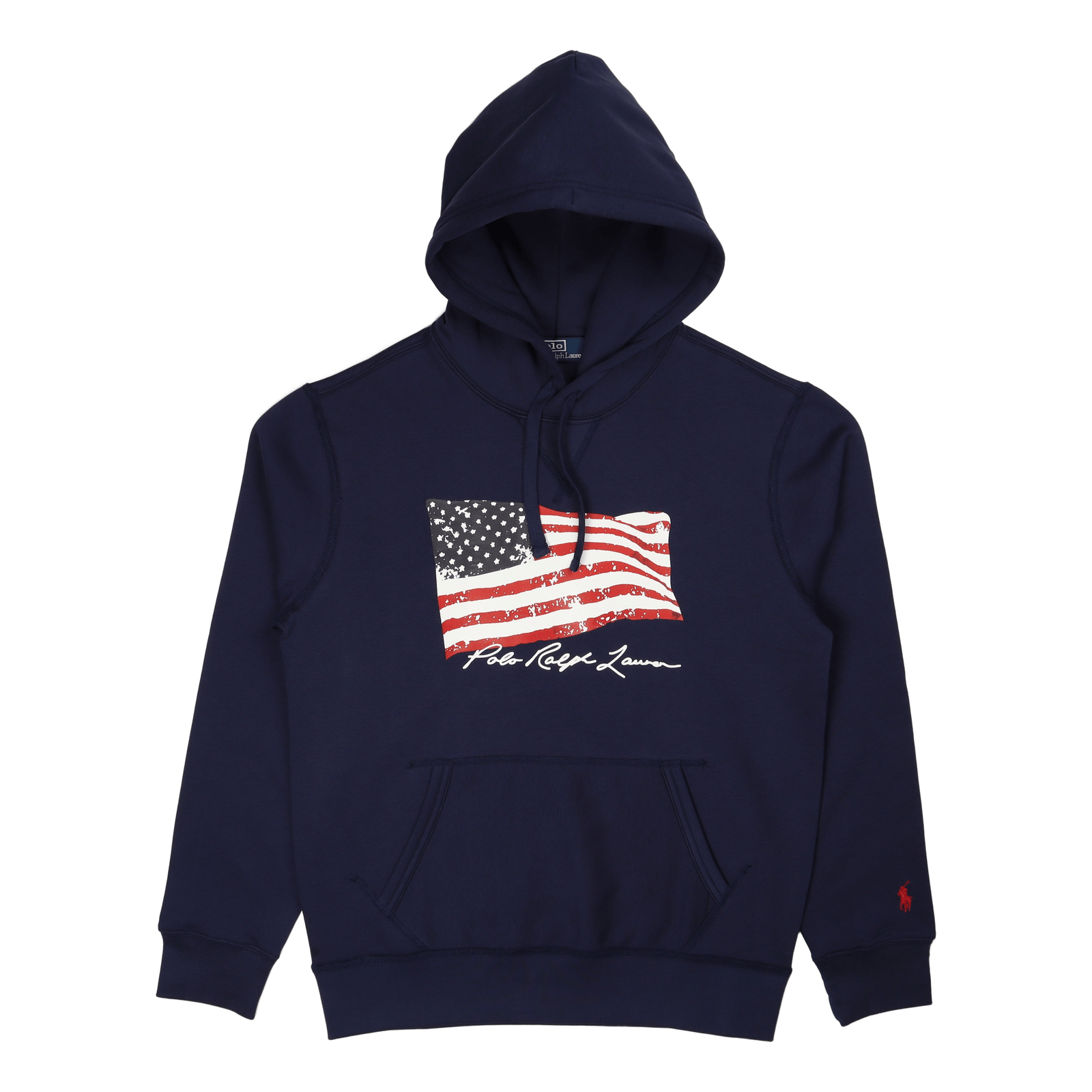 American Flag Fleece Hoodie Newport Navy