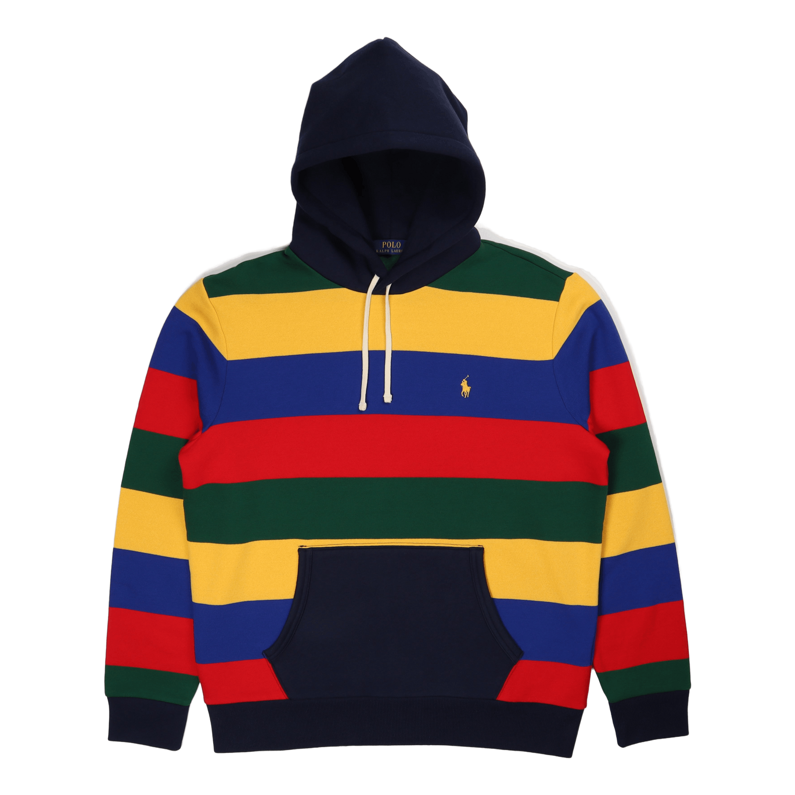 Striped Fleece Hoodie Cruise Navy Multi