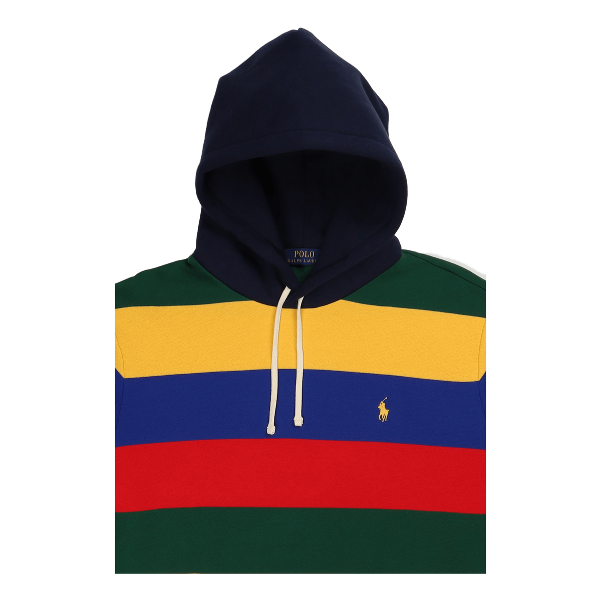 Striped Fleece Hoodie Cruise Navy Multi