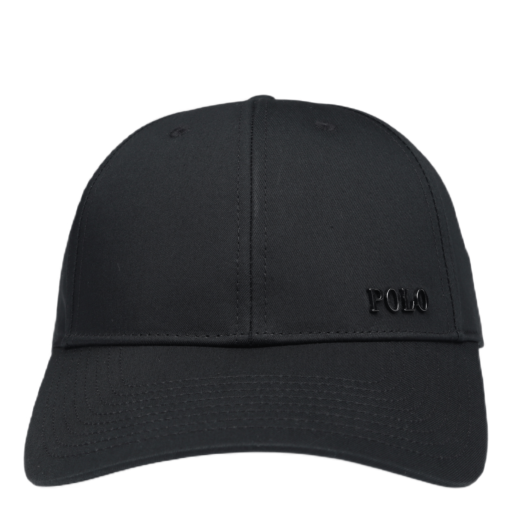 Logo-Plaque Ball Cap Polo Black