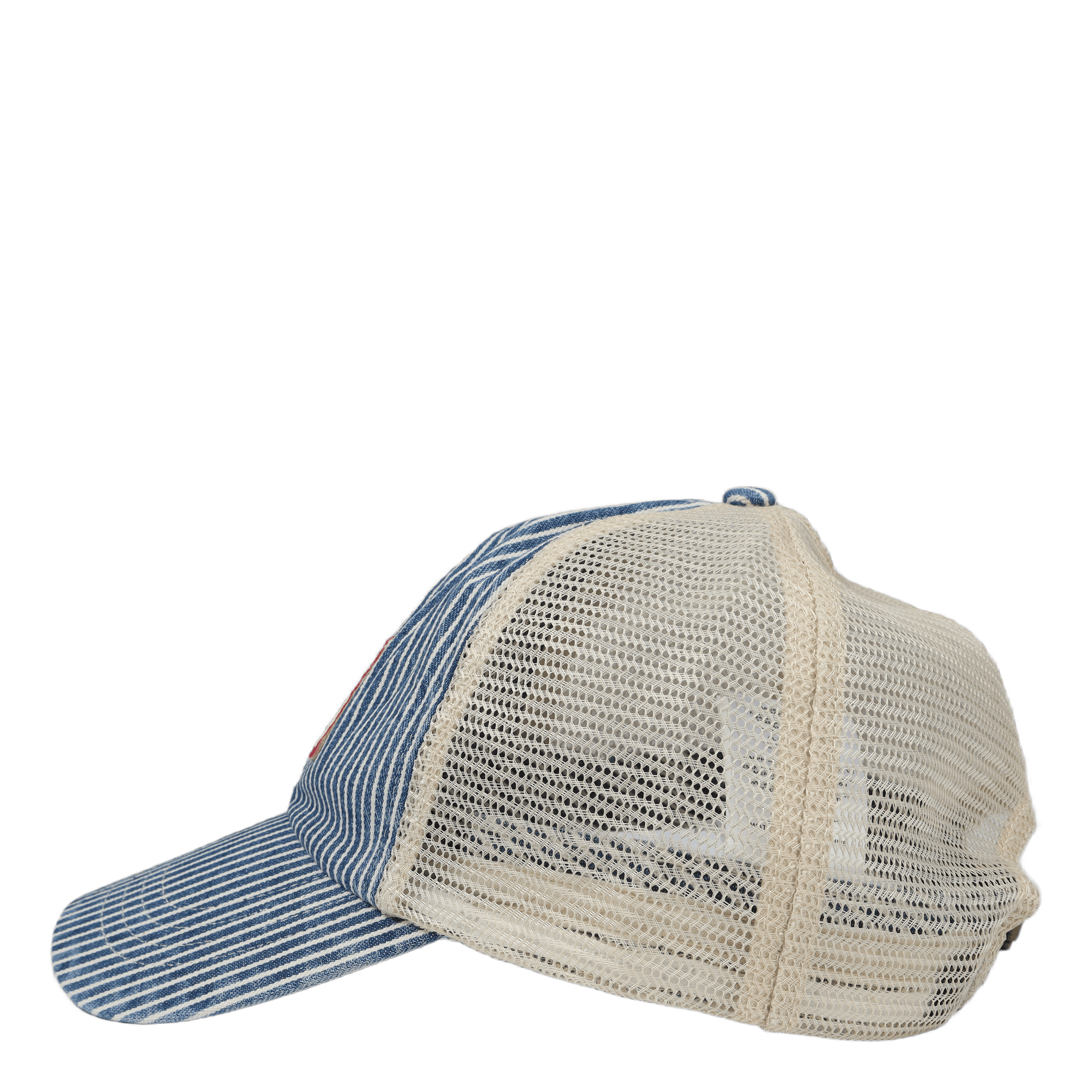 Logo-Patch Striped Denim Trucker Cap Watermill