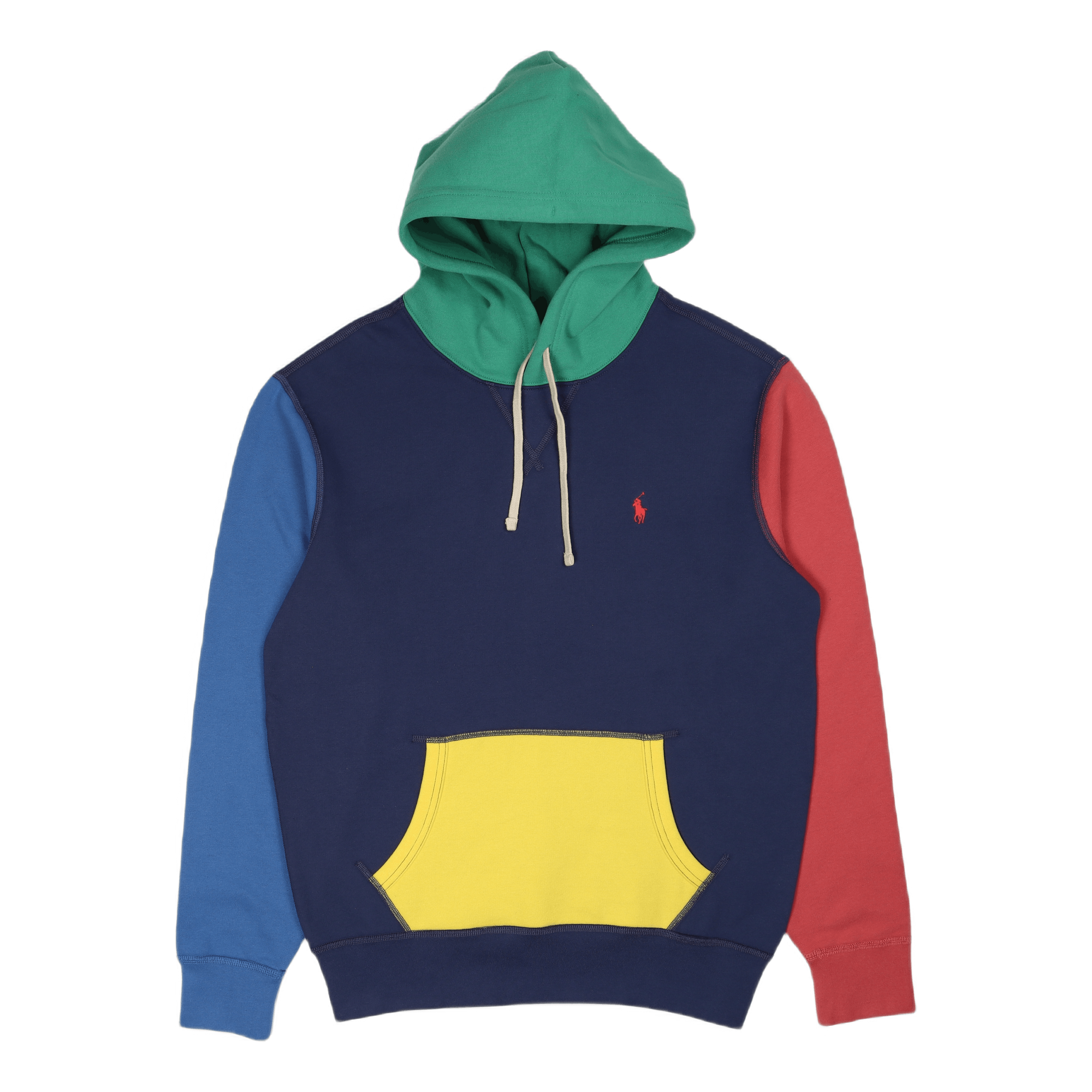 The RL Fleece Color-Blocked Hoodie Light Navy Multi