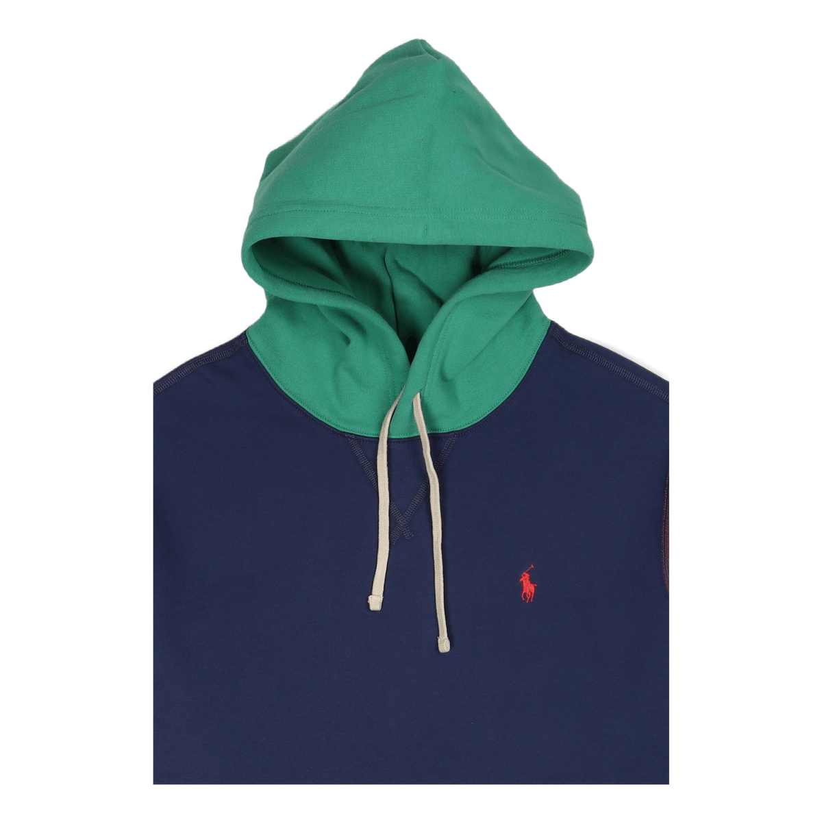 The RL Fleece Color-Blocked Hoodie Light Navy Multi