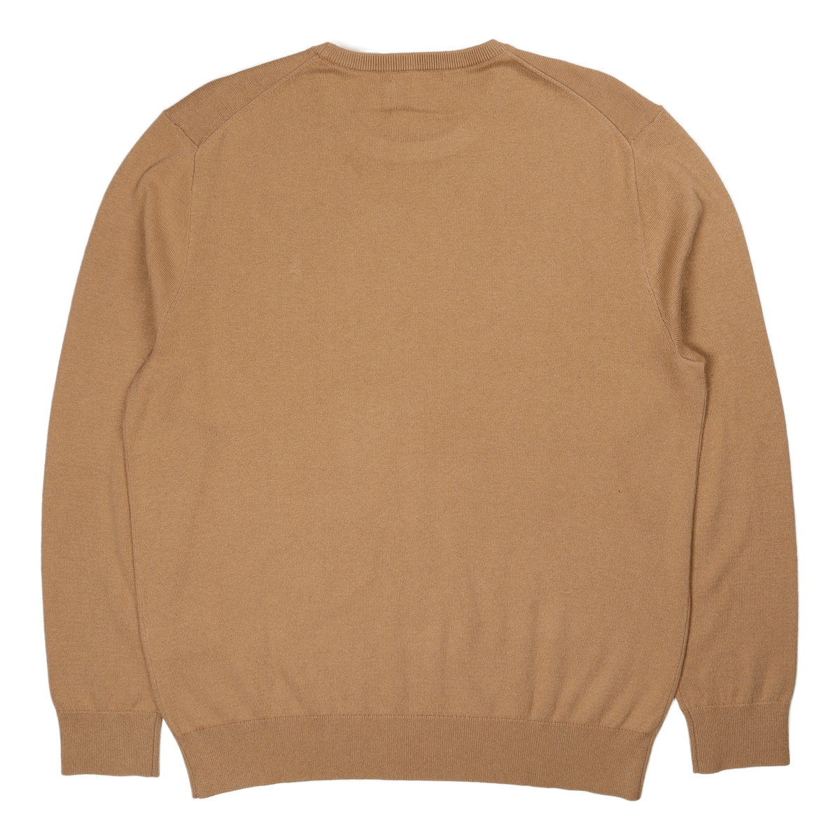Cotton-Cashmere Crewneck Sweater Burlap Tan