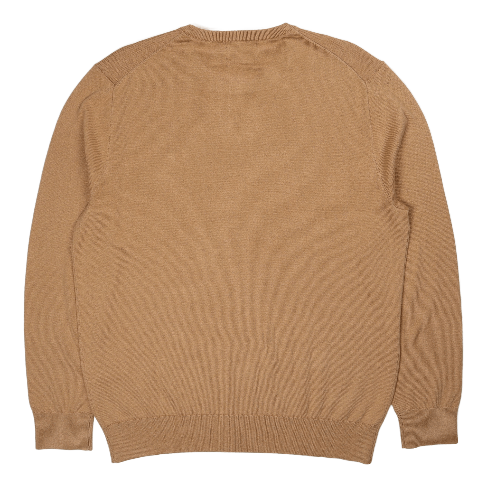 Cotton-Cashmere Crewneck Sweater Burlap Tan