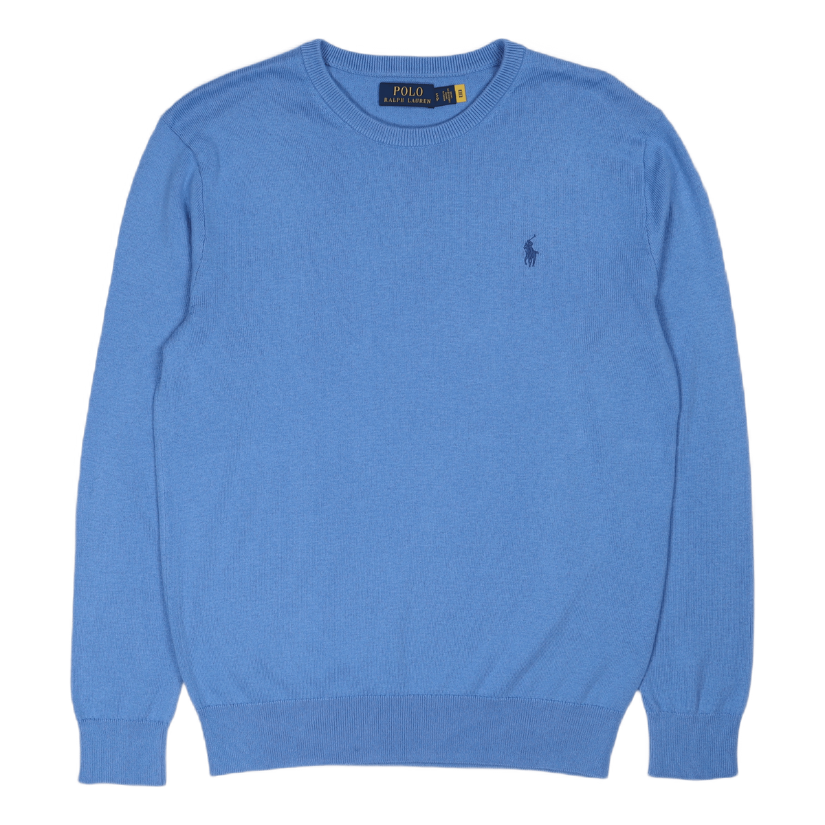 Cotton-Cashmere Crewneck Sweater Harbor Island Blue