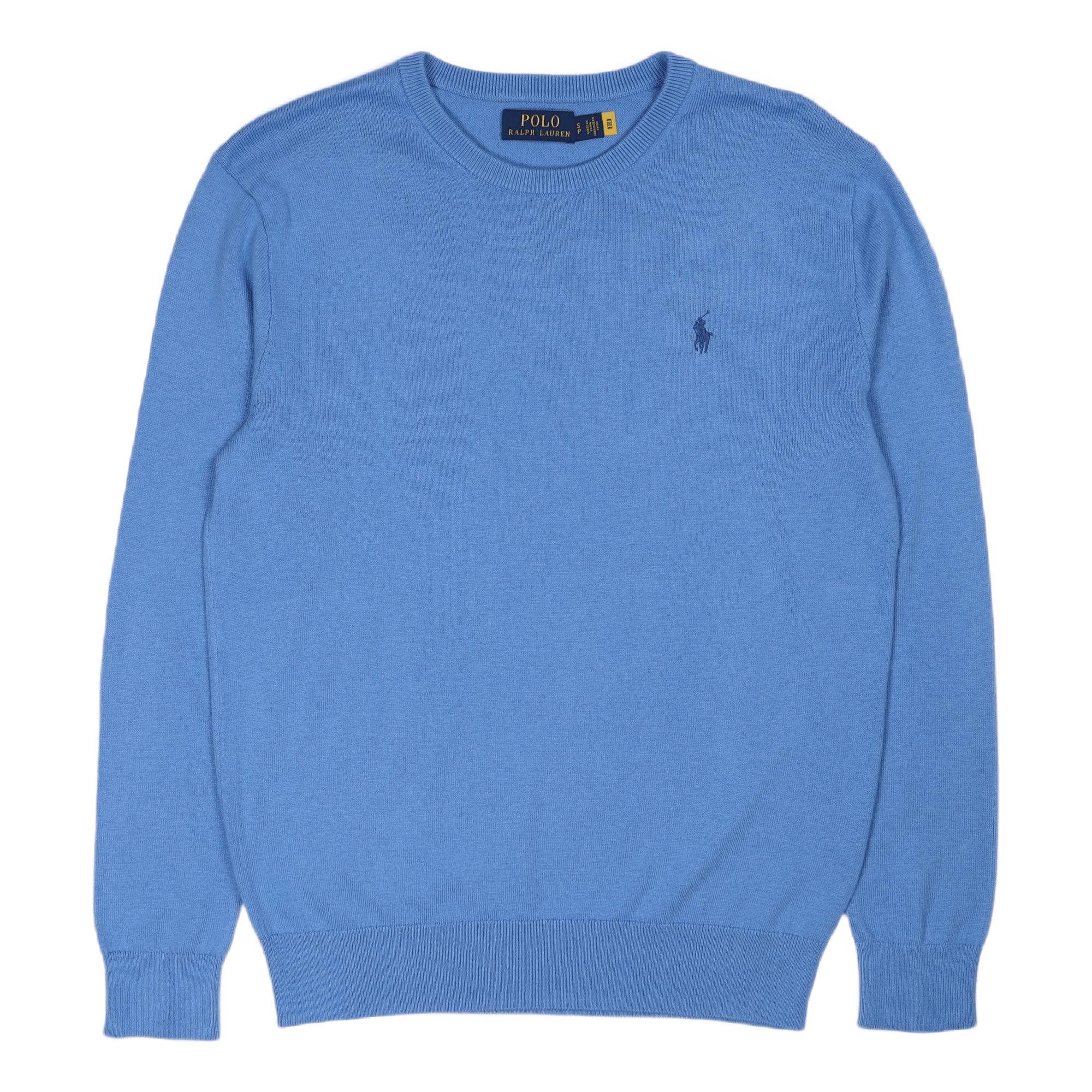 Cotton-Cashmere Crewneck Sweater Harbor Island Blue