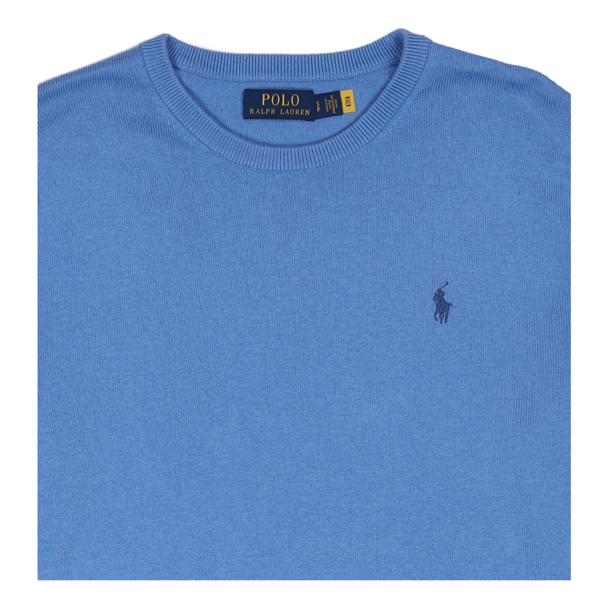 Cotton-Cashmere Crewneck Sweater Harbor Island Blue