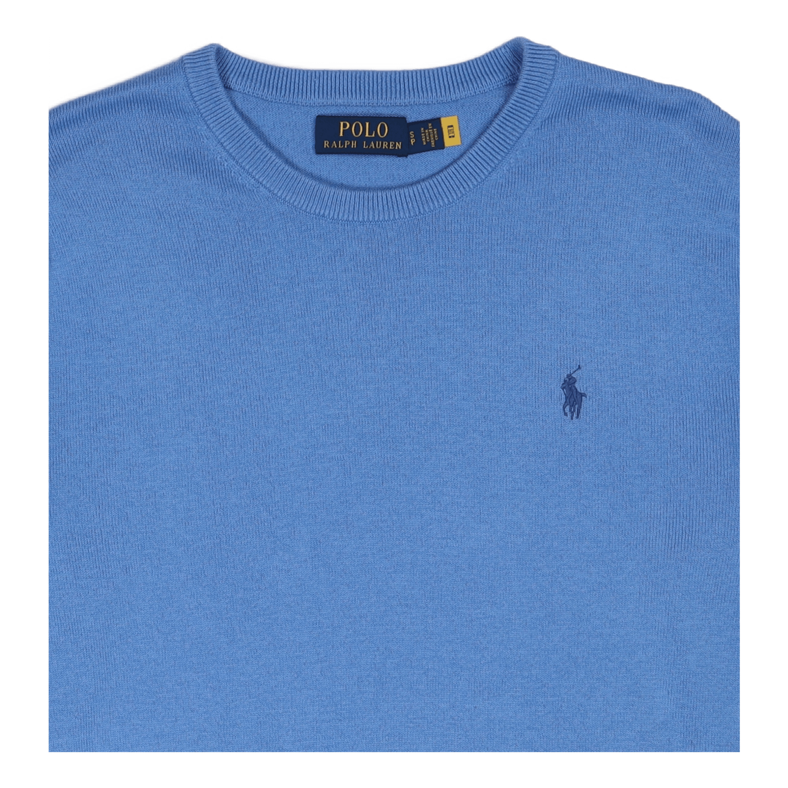 Cotton-Cashmere Crewneck Sweater Harbor Island Blue