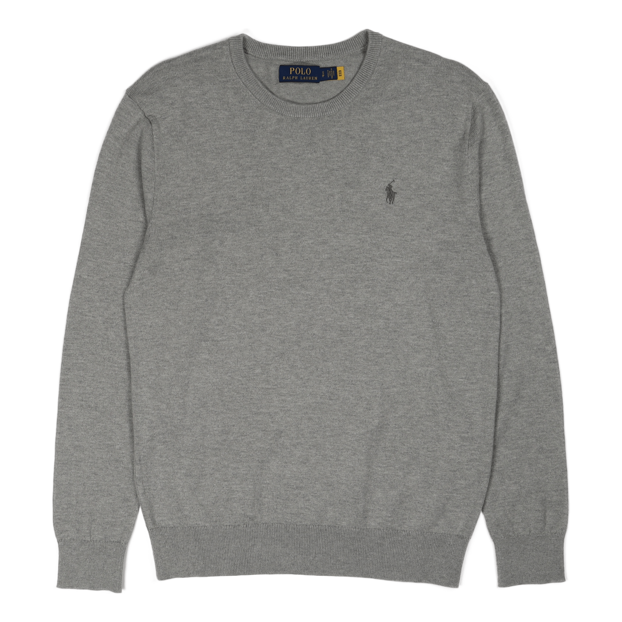 Cotton-Cashmere Crewneck Sweater Andover Heather