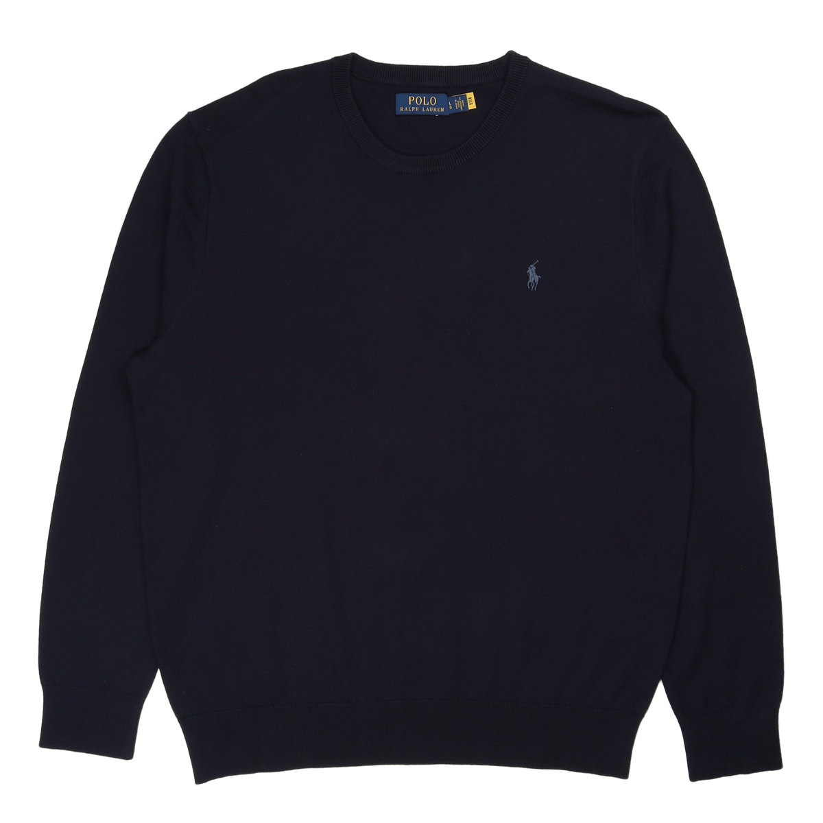 Cotton-Cashmere Crewneck Sweater Hunter Navy