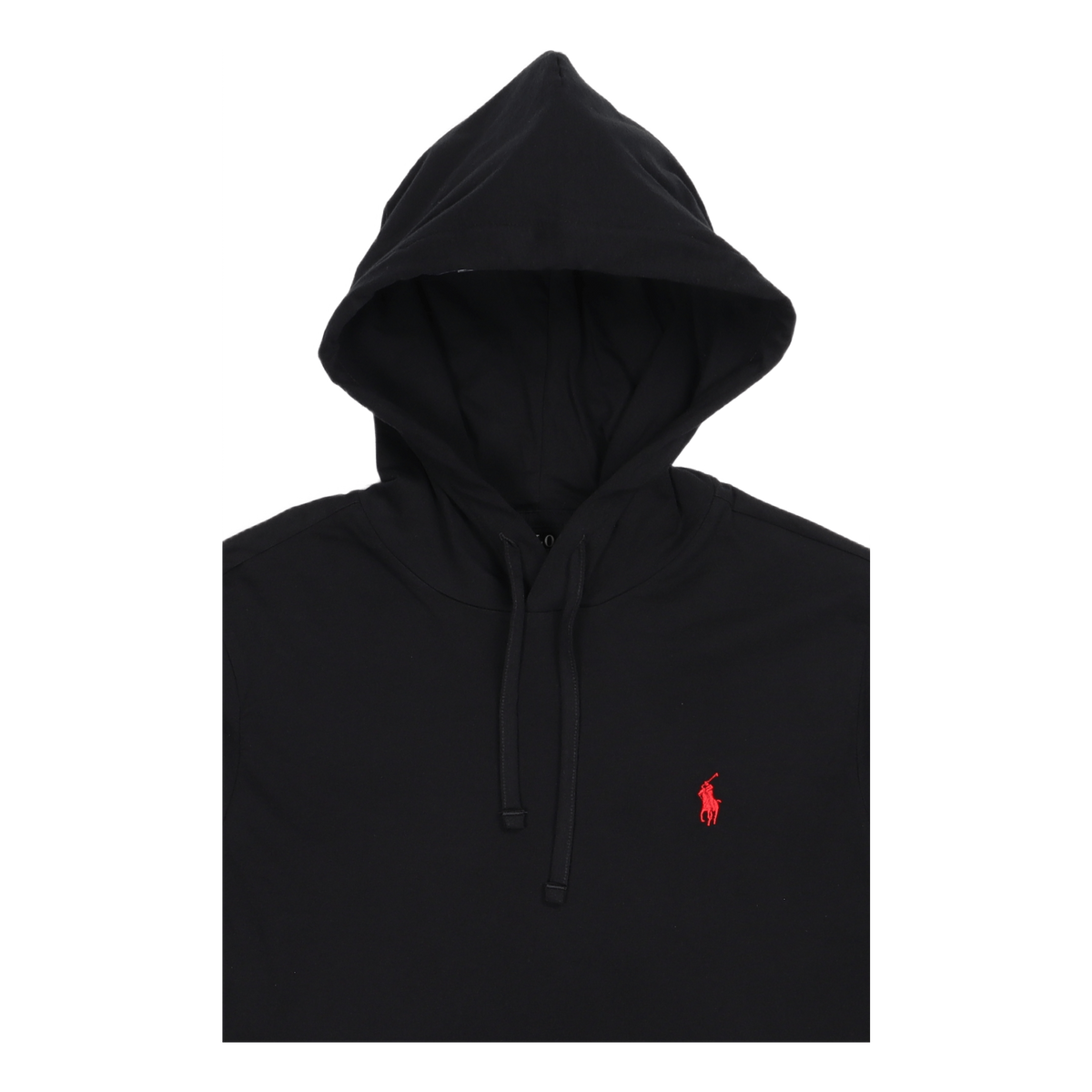 Jersey Hooded T-Shirt Polo Black