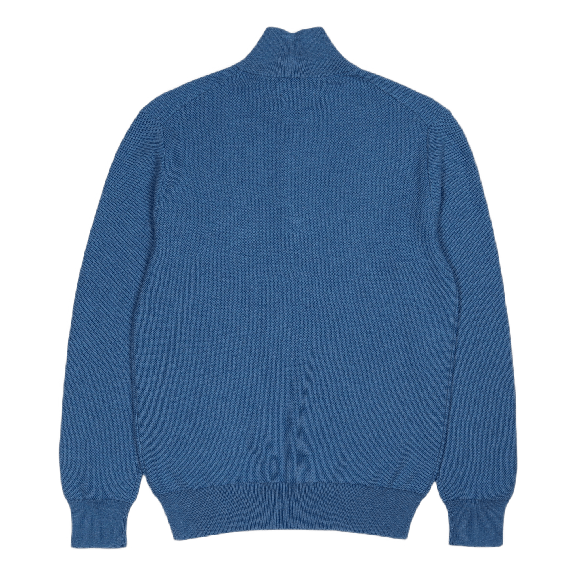 Mesh-Knit Cotton Quarter-Zip Sweater Withdraw Blue Heather
