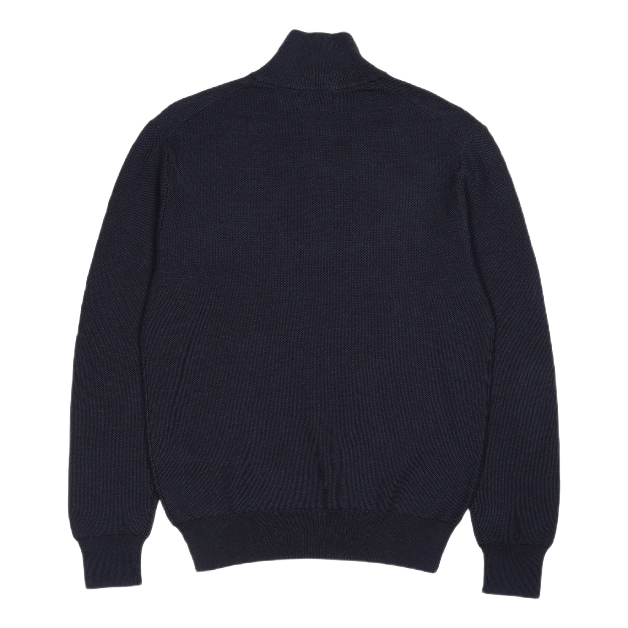 Mesh-Knit Cotton Quarter-Zip Sweater Navy Heather