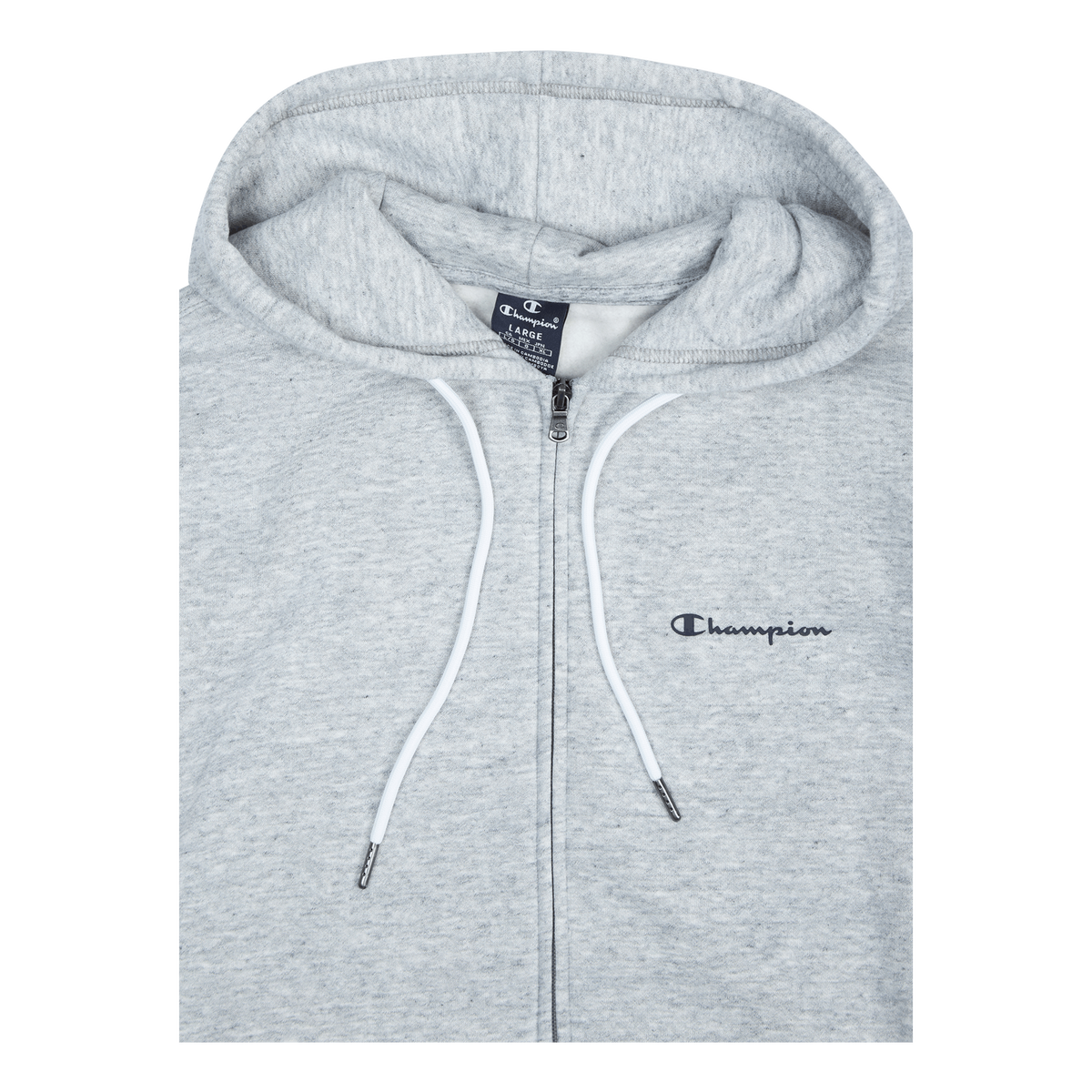 Hooded Full Zip Sweatshirt New Oxford Grey Melange