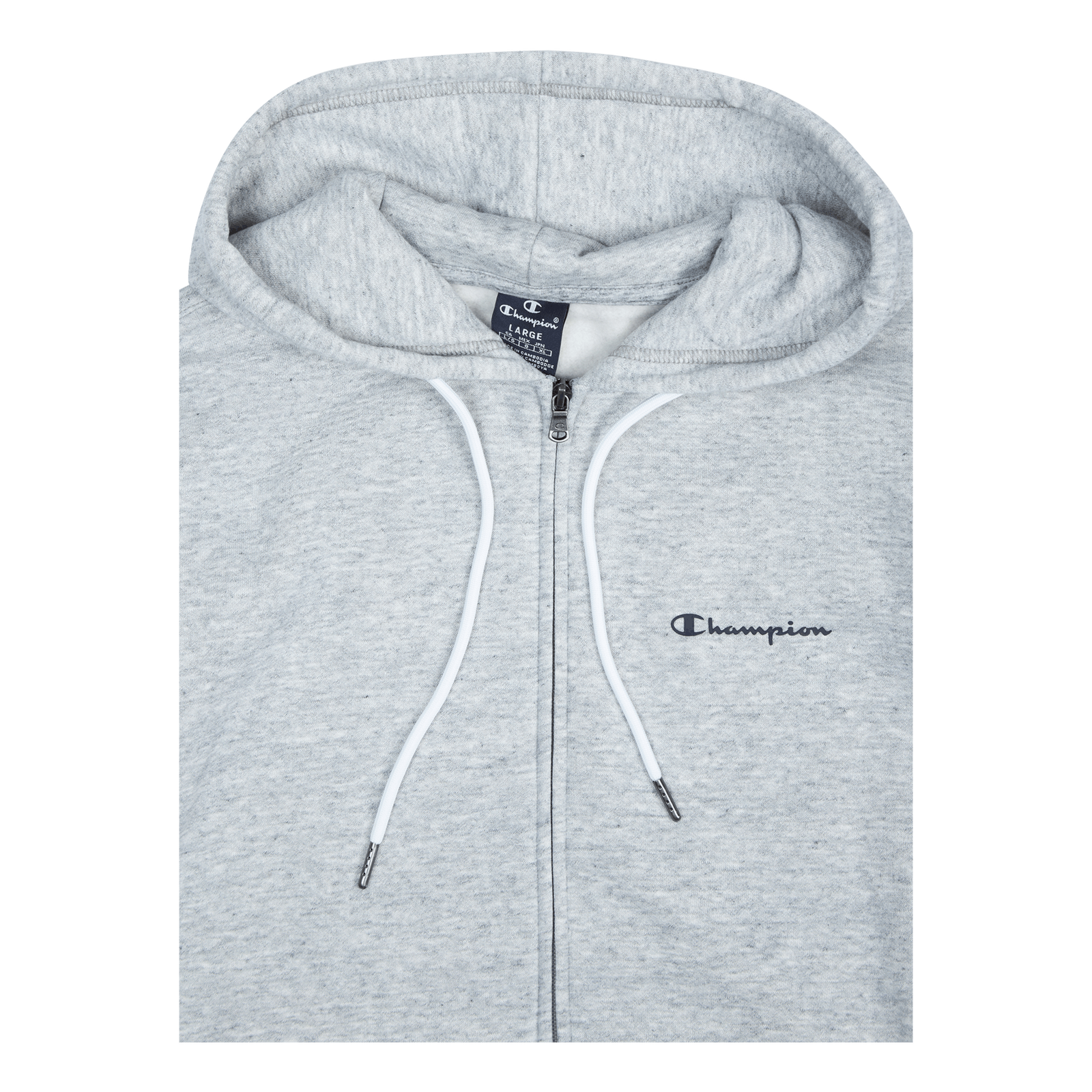 Hooded Full Zip Sweatshirt New Oxford Grey Melange