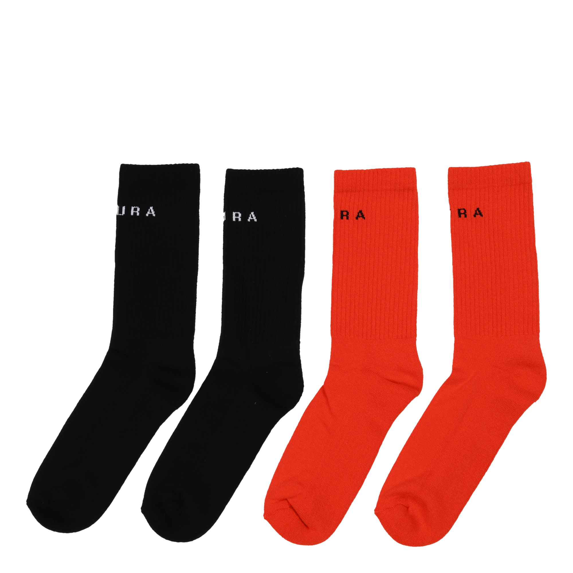 Zeo Socks Black Orange