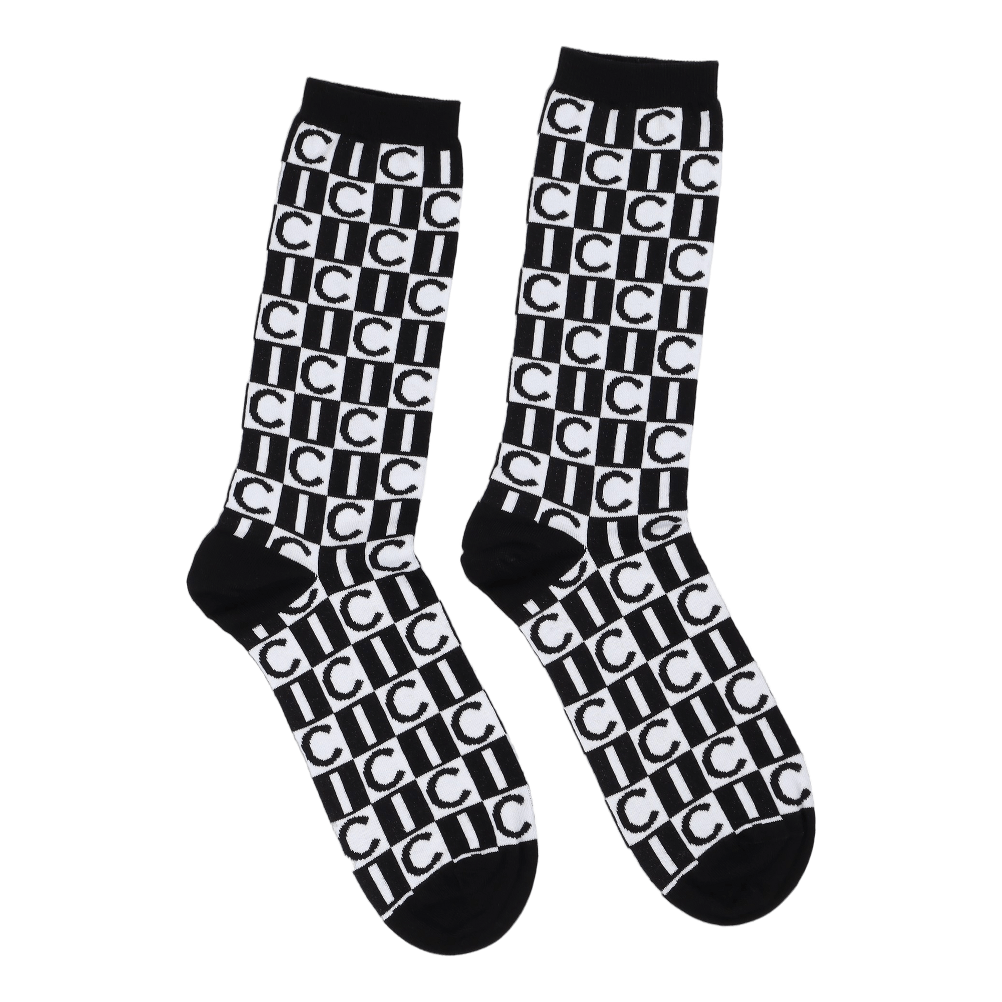 Checker Socks Black