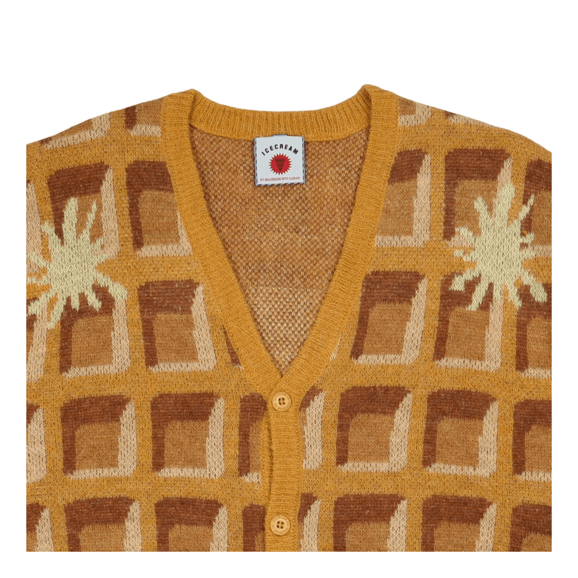 Waffle Cardigan Waffle Print
