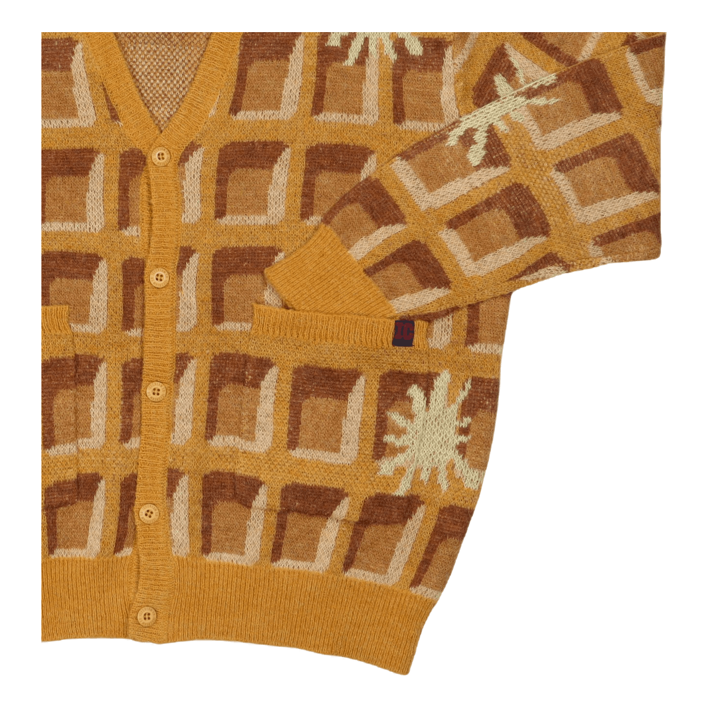 Waffle Cardigan Waffle Print