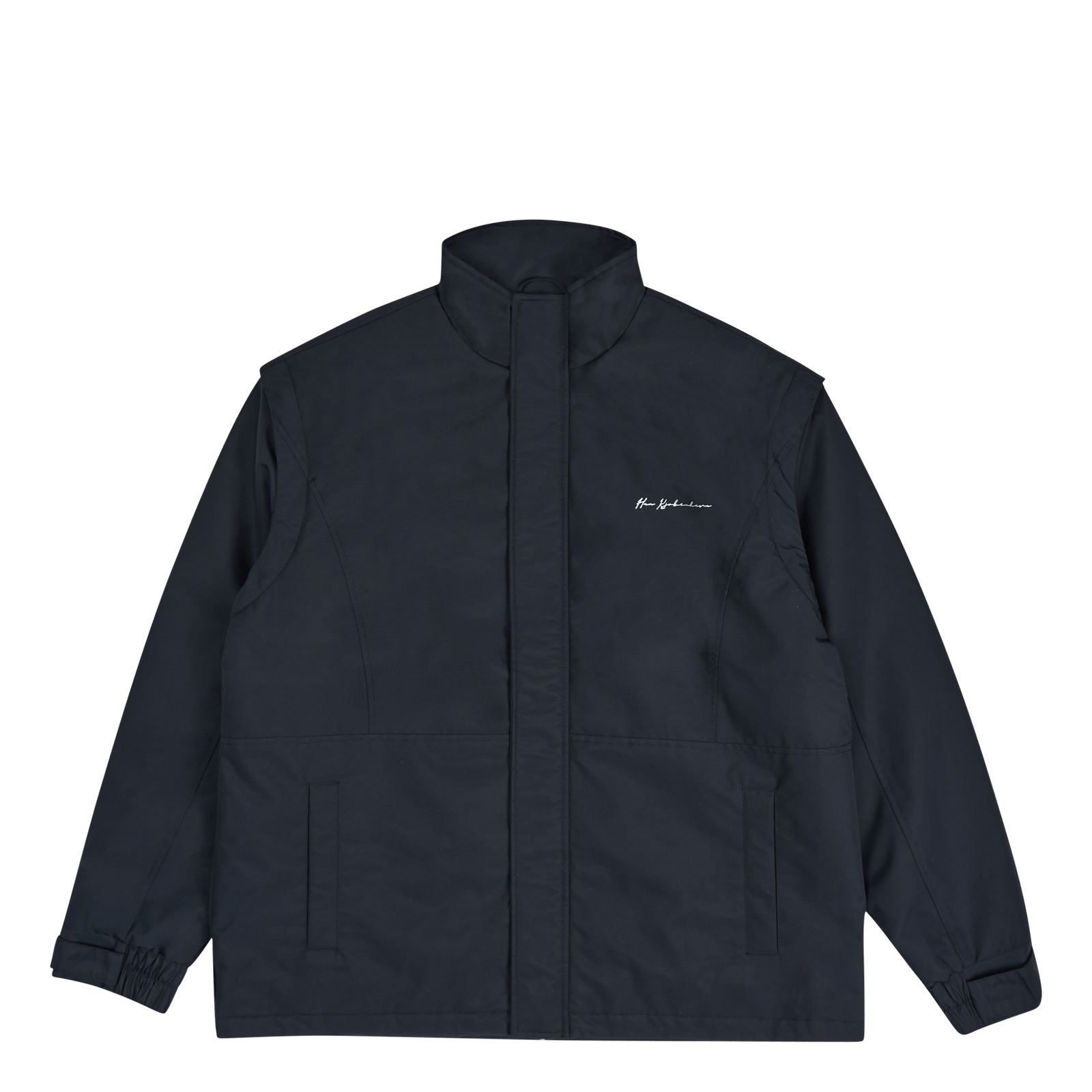 Nylon Track Jacket Black