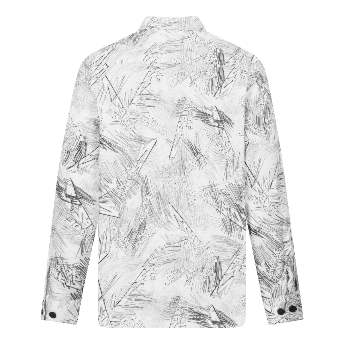 Boxy Shirt Long Sleeve Black White