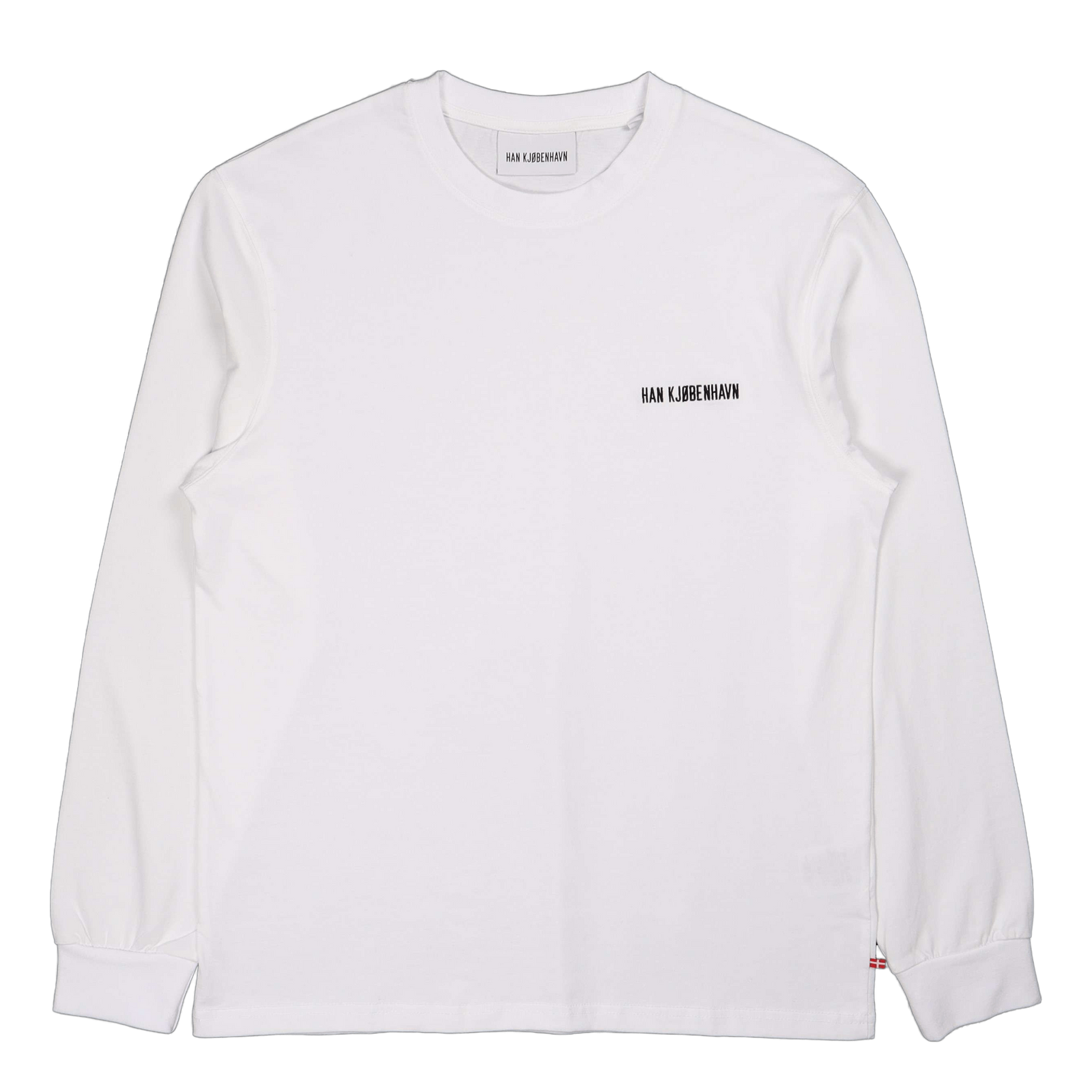 Casual Tee Long Sleeve White Logo